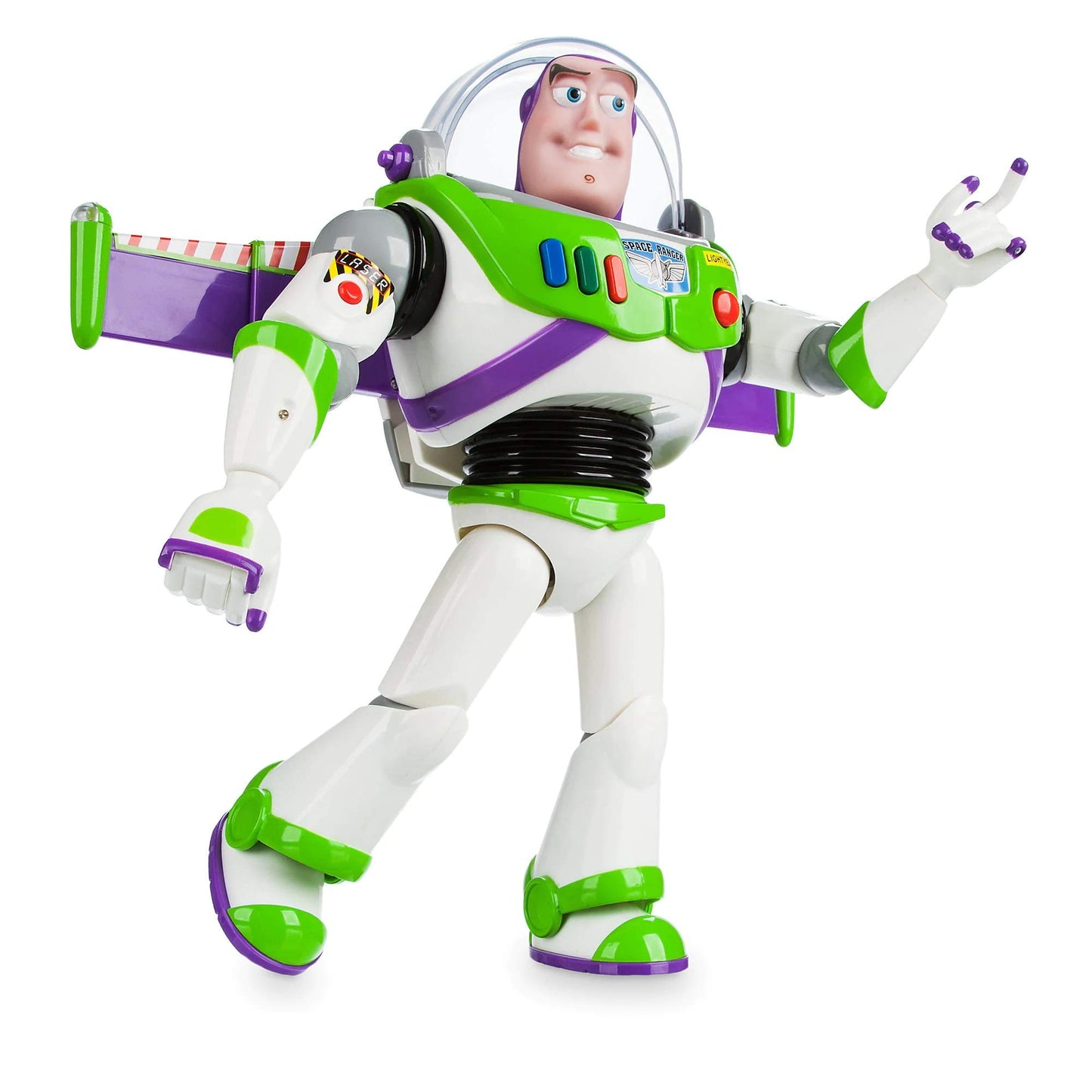Disney Store Buzz Lightyear Talking Action Figure – Toy Story, 10+ Phrases, Interactive with Other Figures & Toys