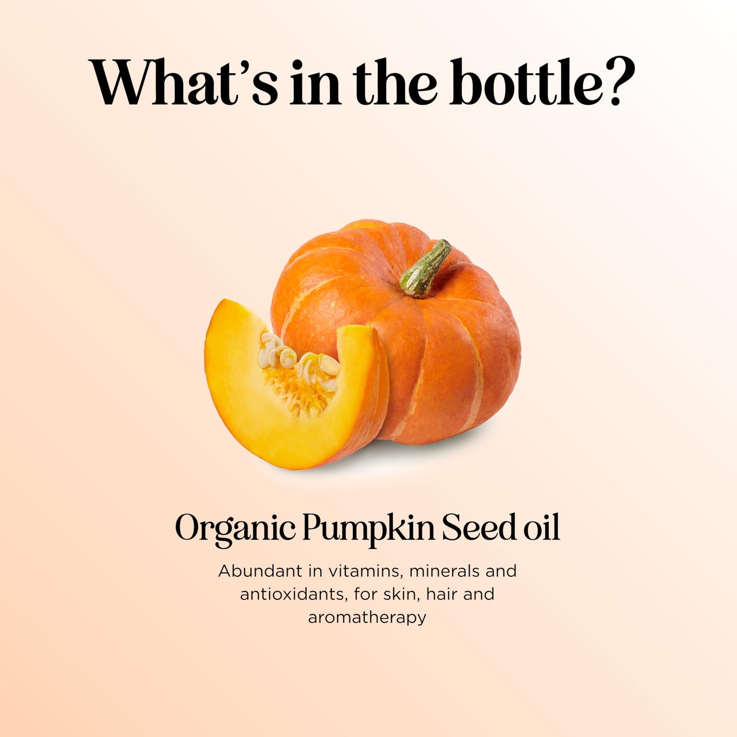 USDA Organic Pumpkin Seed Oil 4oz – 100% Pure, Cold Pressed & Unrefined Virgin Oil for Hair Growth, Volume & Anti-Aging Face Moisturizing