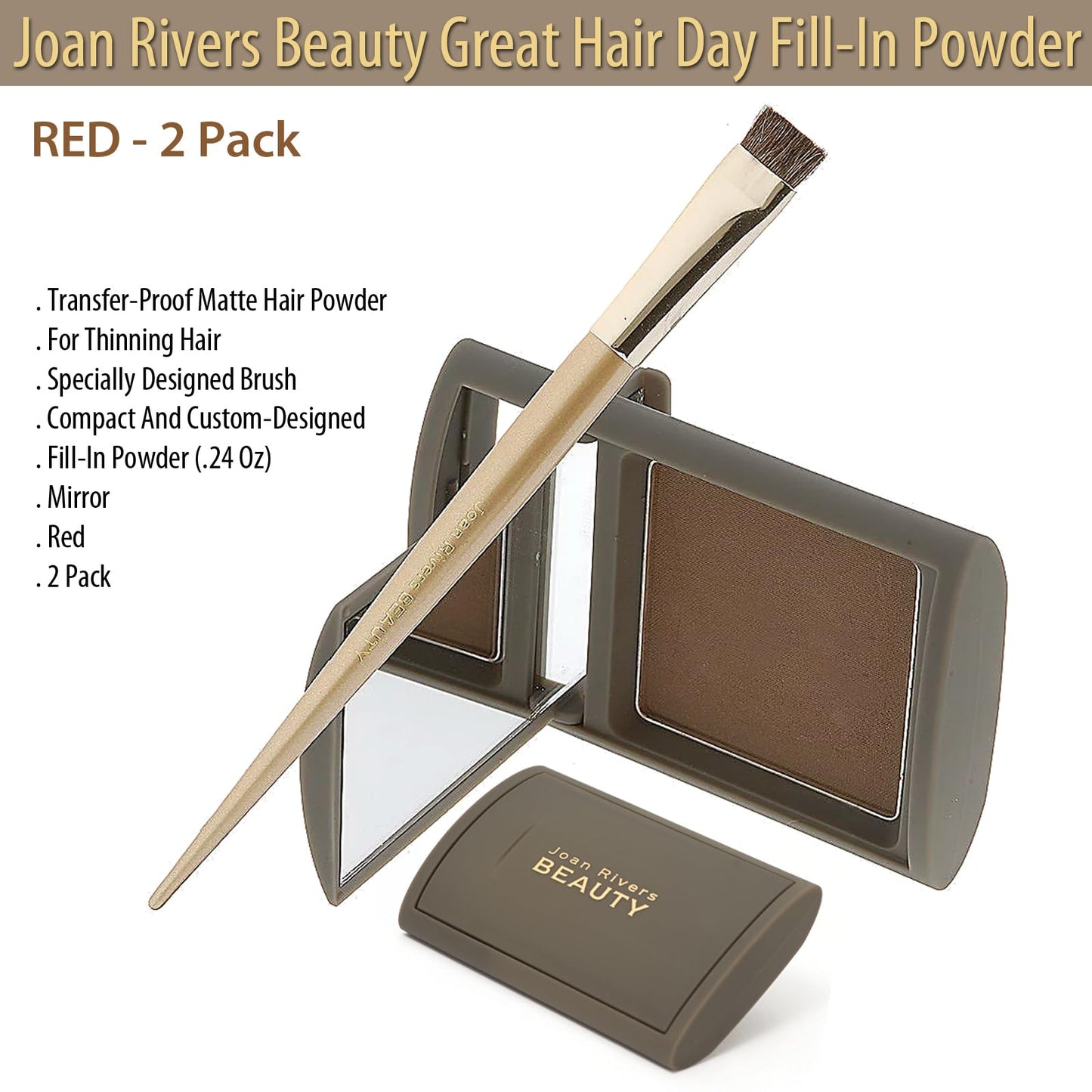 Joan Rivers Great Hair Day Fill-In Powder Red 2-Pack