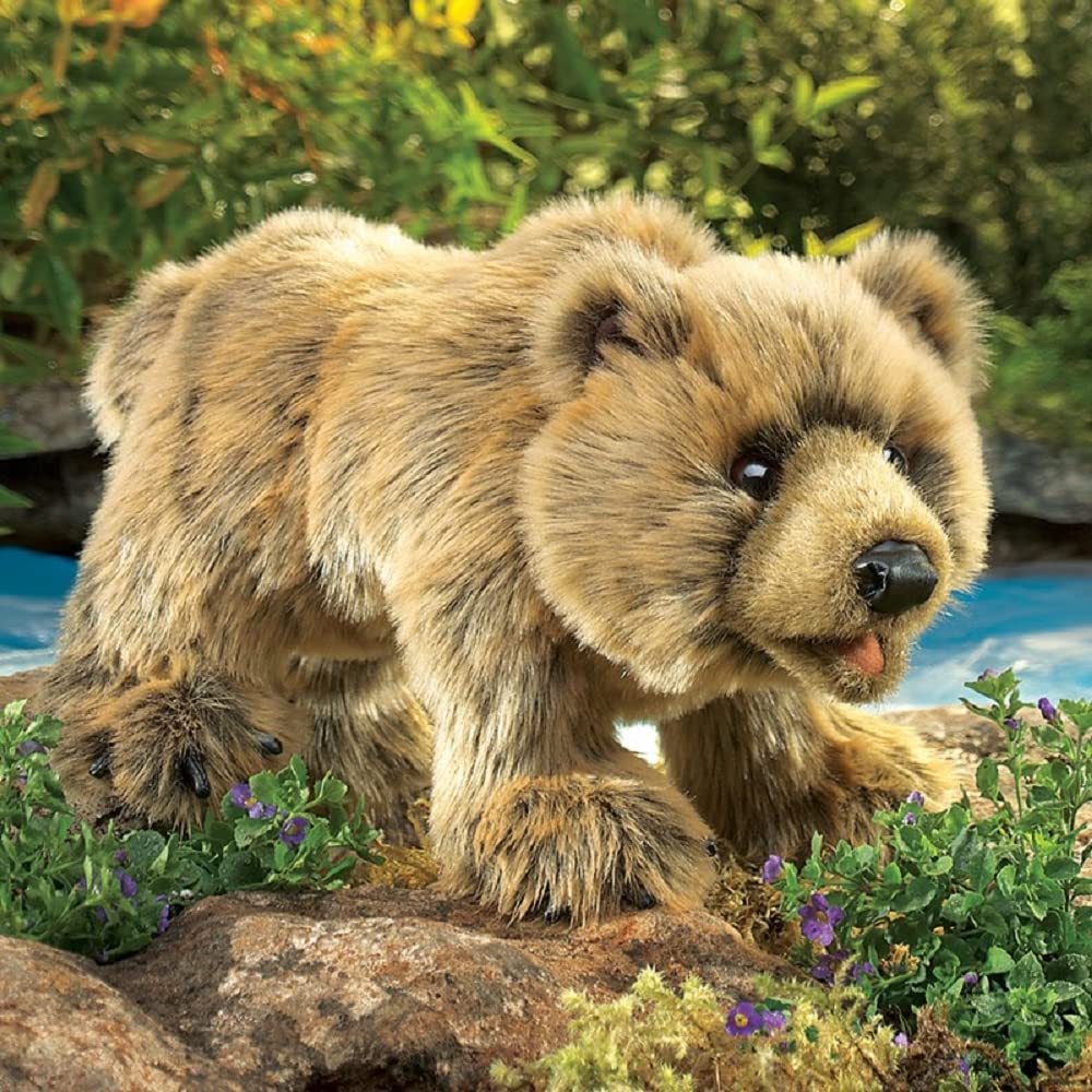 Folkmanis Grizzly Bear Hand Puppet Light Brown, 1 EA