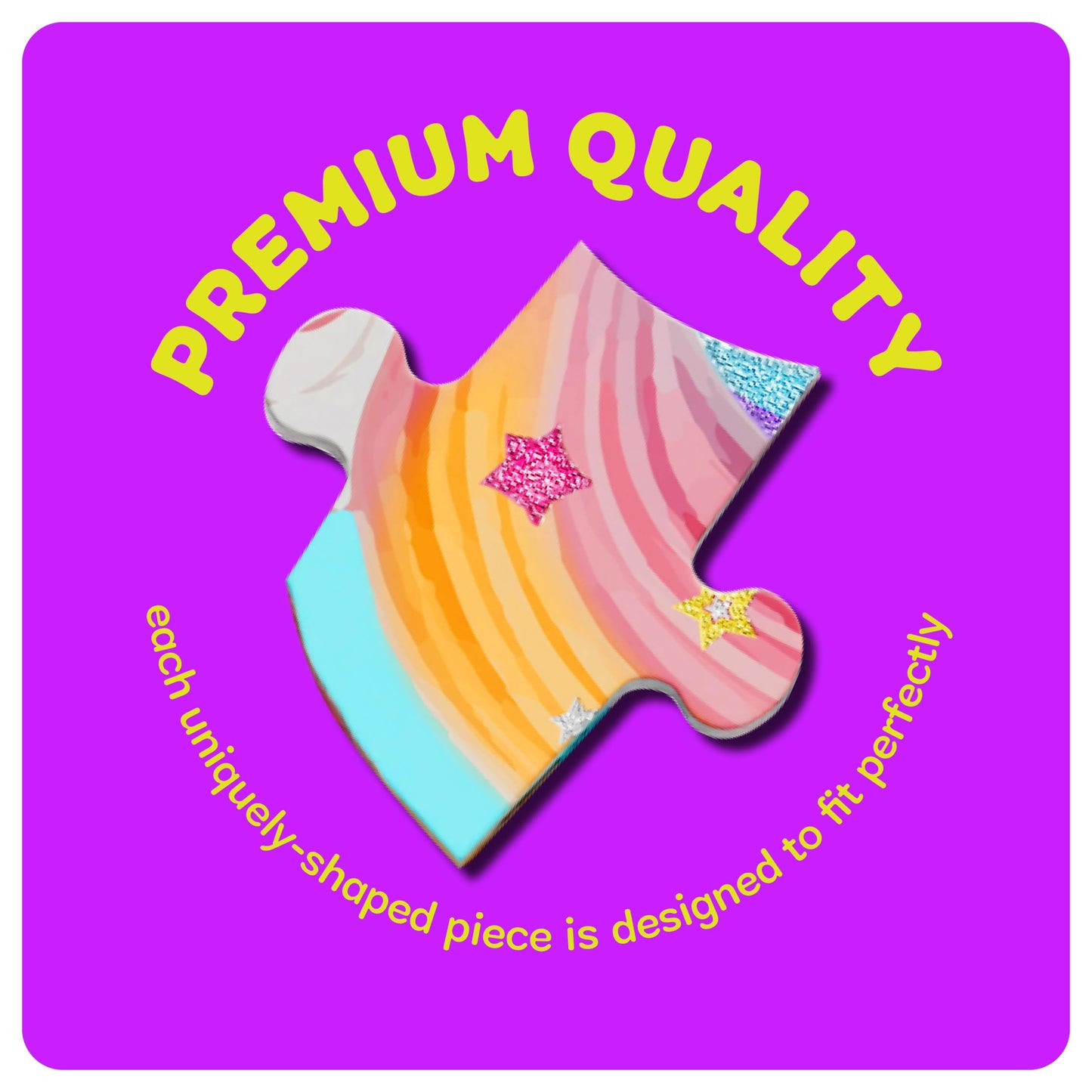 Dan&Darci Jumbo 45-Piece Shimmery Unicorn Floor Puzzle for Kids Ages 3-6 – Large Toddler Puzzle, Easter & Birthday Gift for Girls