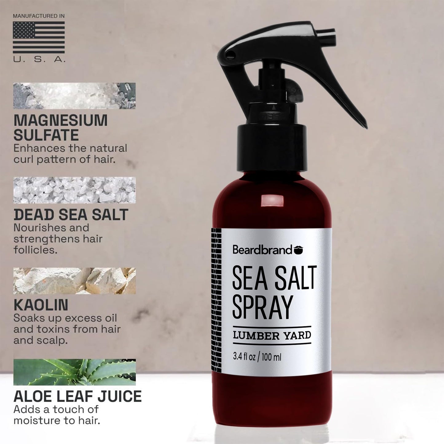 Sea Salt Spray for Men – Texturizing Hair Spray for Effortless Volume & All-Day Hold | Lightweight, Natural Finish with Lumber Yard Scent