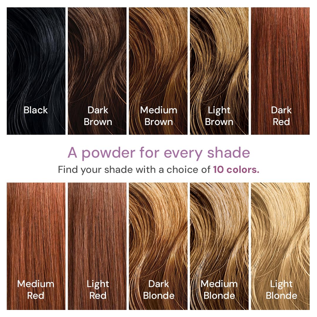 Root Touch Up Powder by Style Edit | Medium Brown Hair Color Coverage for Grays and Roots | Mineral-Infused Binding Hairline Concealer | 0.13 oz. Tub