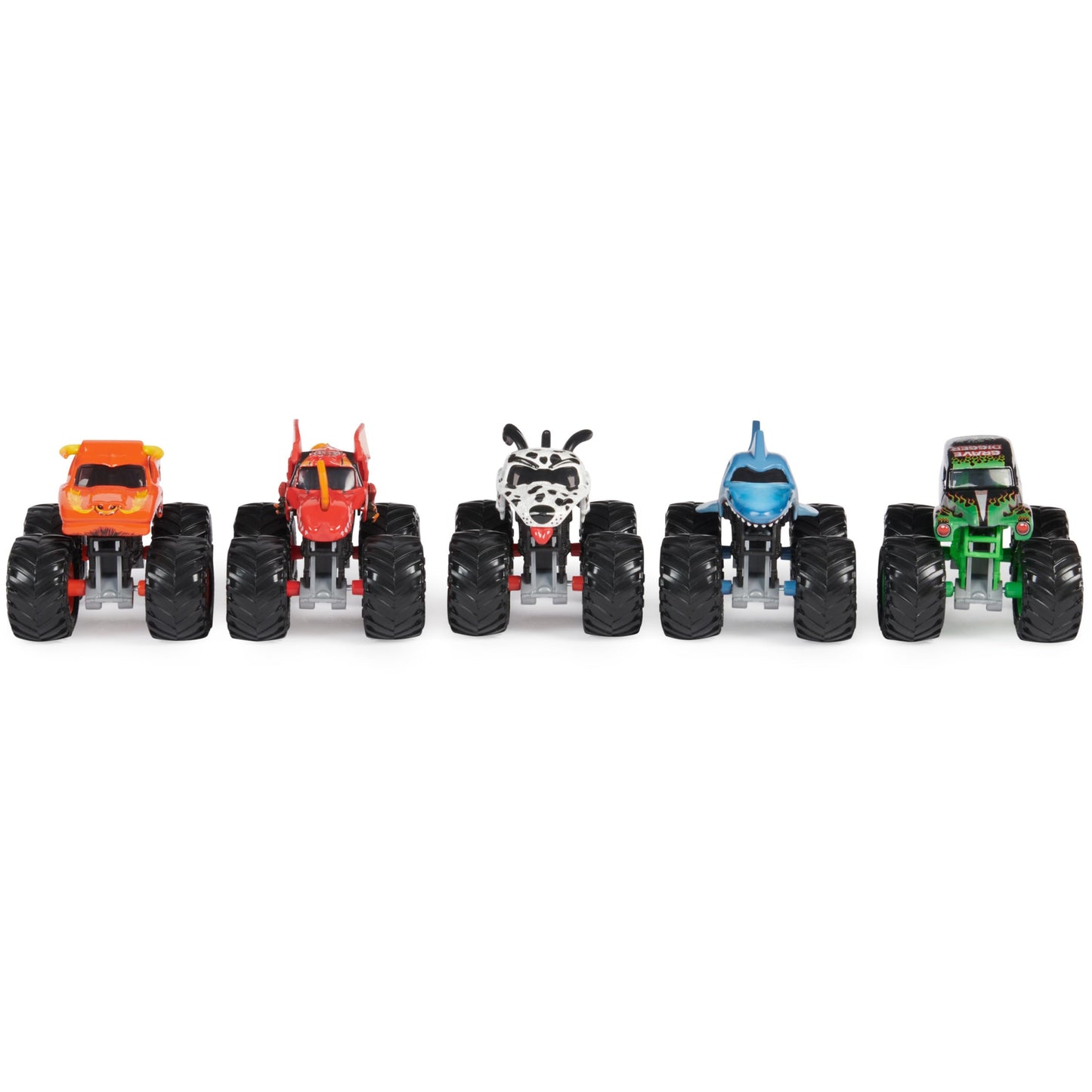 Monster Jam, Official Pit Party 5-Pack of 1:64 Scale Monster Trucks, Kids Toys for Boys and Girls Ages 3 and Up