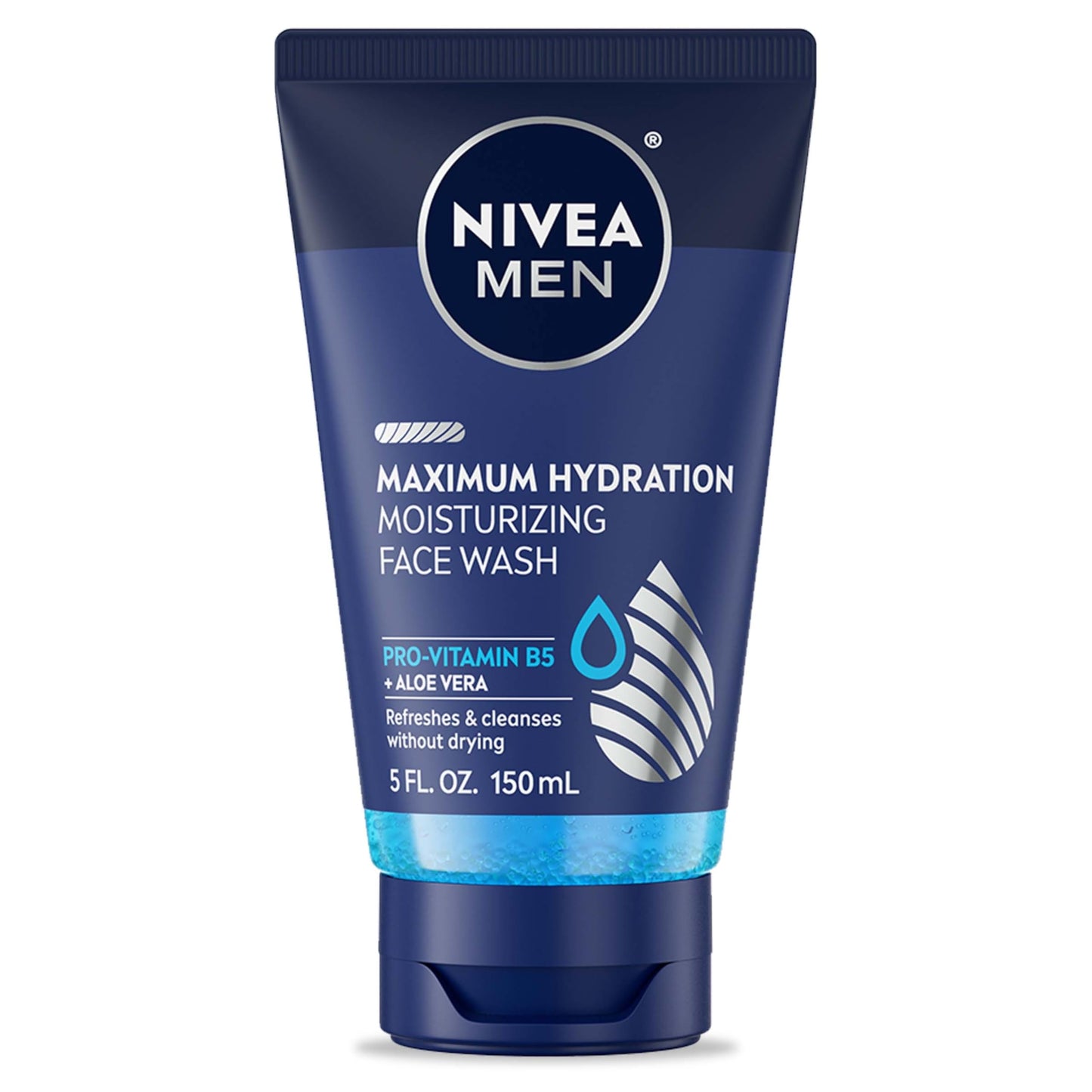 NIVEA MEN Maximum Hydration Moisturizing Face Wash with Aloe Vera, 5 Fl Oz Tube