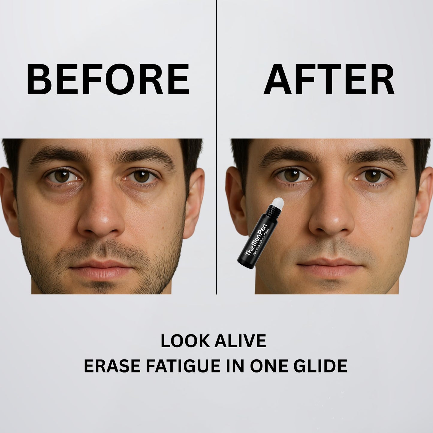 The Men Pen Refresher Kit - Blonde | Beard, Brow & Hair Filler + Caffeine Eye Roller + 4 Razors | Waterproof, Sweat-Proof, Long-Lasting Grooming Set