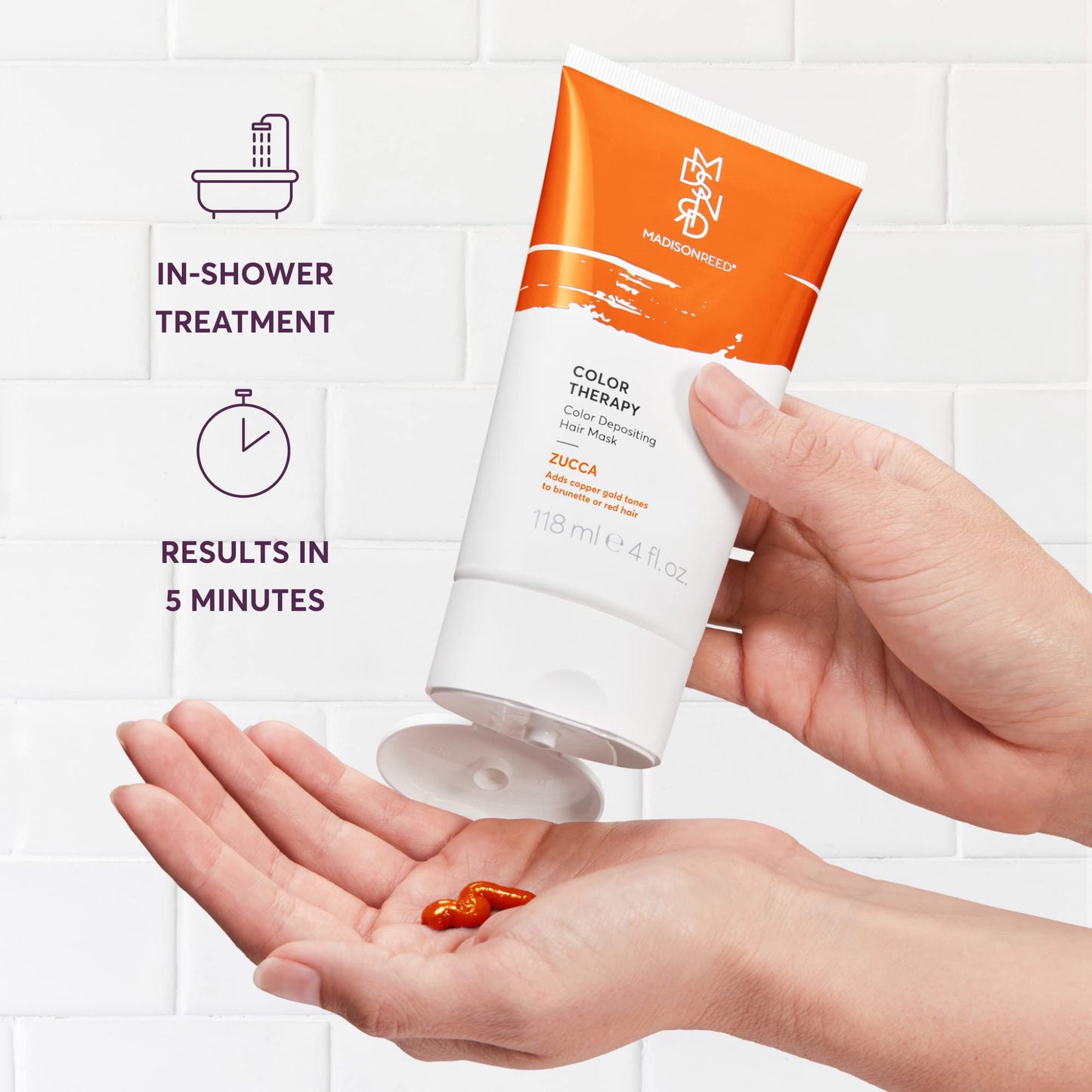 Madison Reed Color Therapy Hair Mask Zucca – Color Depositing & Deep Conditioning Treatment with Keratin & Argan Oil, Hydrates & Refreshes, 4 Fl Oz