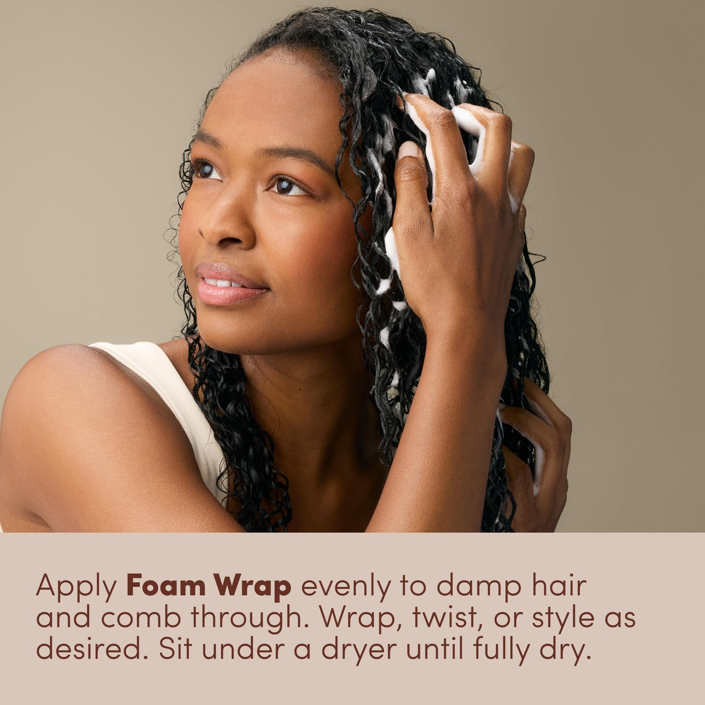 Mizani Foam Wrap Curly Styling Foam - Anti-Frizz Hair Mousse for Smooth & Soft Hold, Hydration & Shine, Defines Natural Curls, For All Curly and Natural Hair