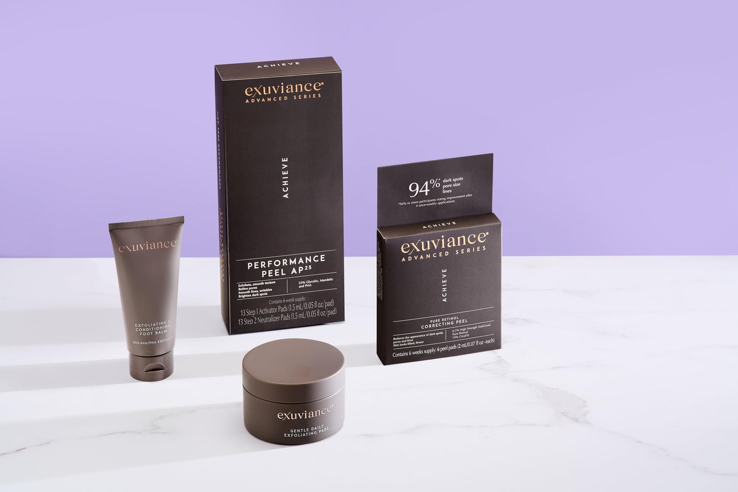 EXUVIANCE Performance Peel AP25 At-Home Chemical Peel with Glycolic, Mandelic and Polyhydroxy Acids, 13 ct.