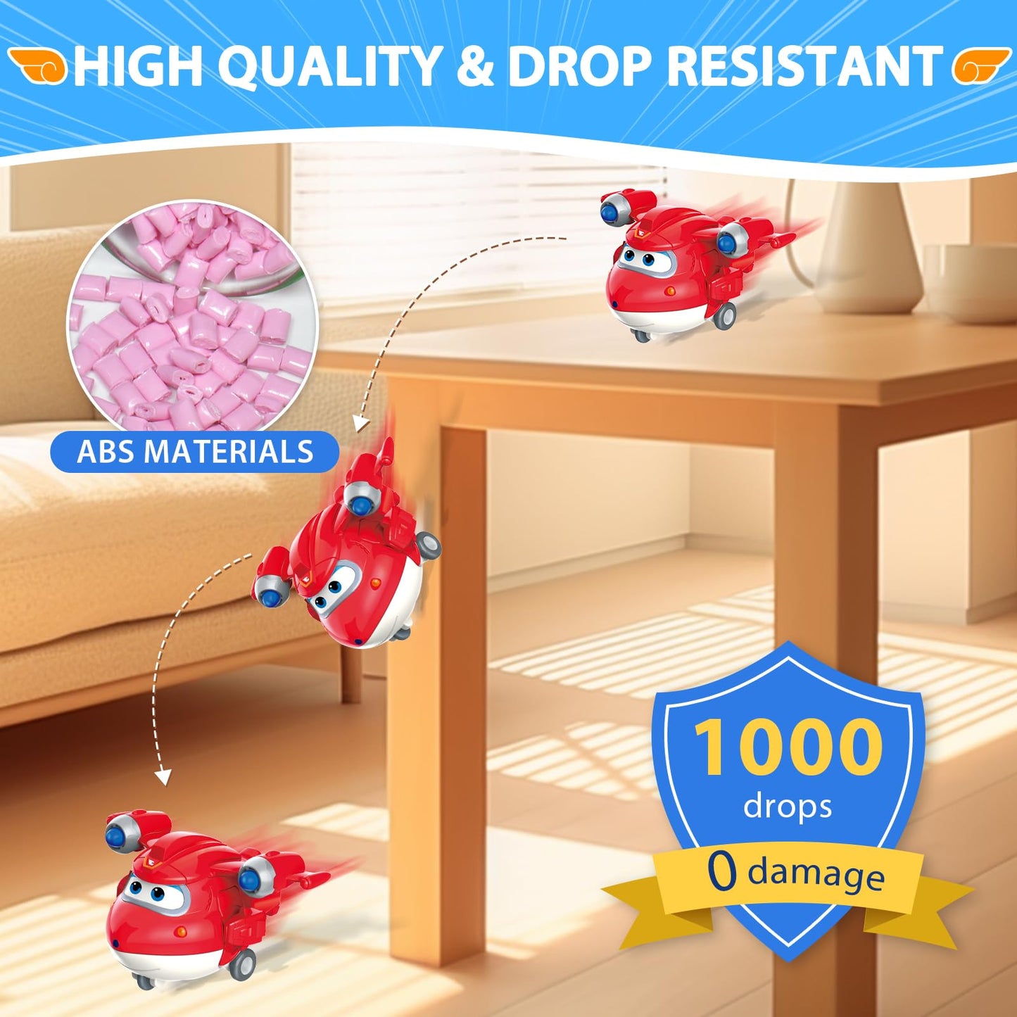 Super Wings 2" Transform-a-Bots 4-Pack – Jett, Donnie, Astra & Sunny Mini Figures, Airplane Toys for Kids 3-5, Transformable Fun Toy