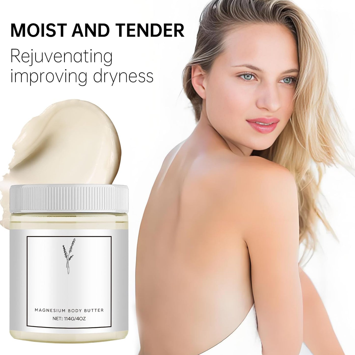 Mama-Bear Neuropathy Cream & Magnesium Body Butter 2pcs – Deep Moisturizing Lotion for Soft, Smooth Skin, All Skin Types