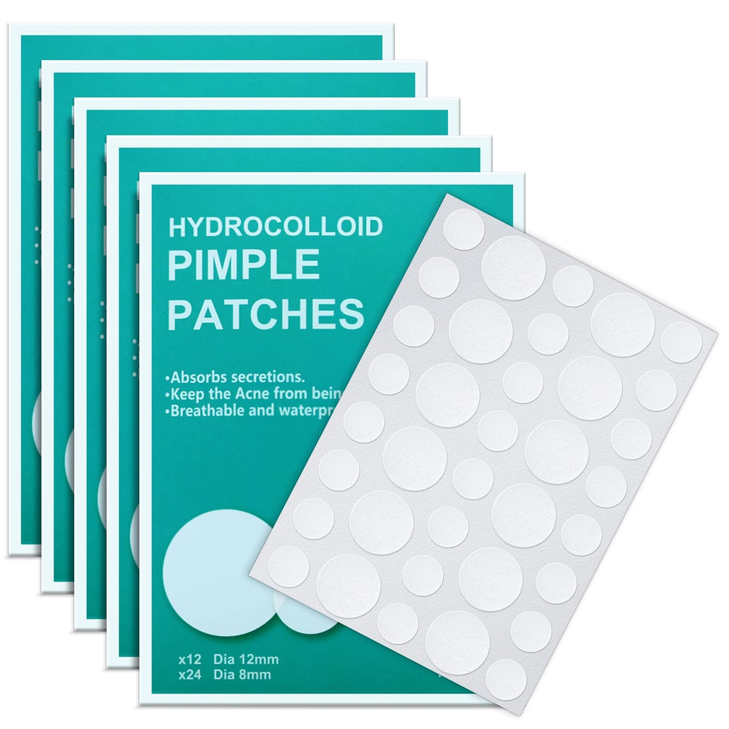 180 Hydrocolloid Pimple Patches for Face – Invisible Acne Spot & Blemish Treatment Stickers, Covers & Protects Breakouts