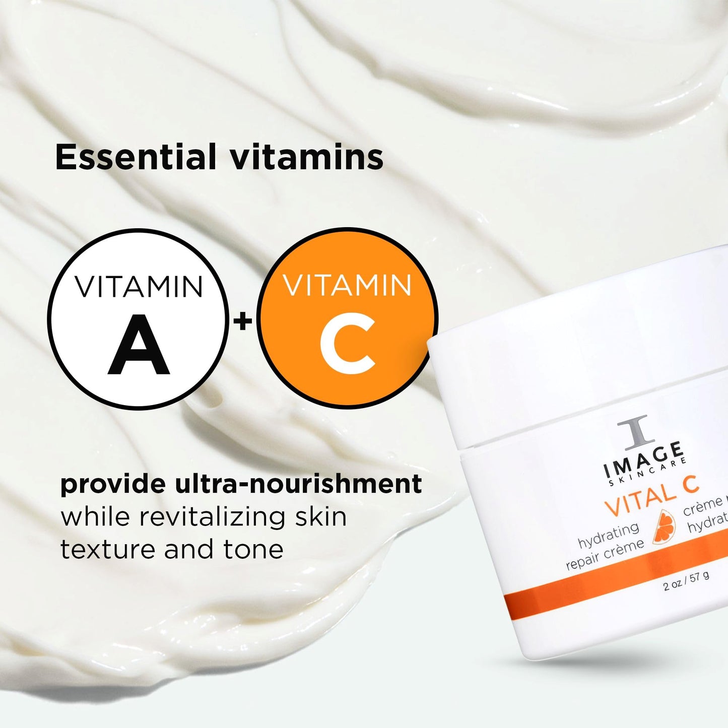 IMAGE Skincare, VITAL C Hydrating Repair Crème, Holiday Beauty Stocking Stuffer, Face Night Cream with Hyaluronic Acid, Discovery Size, 1oz