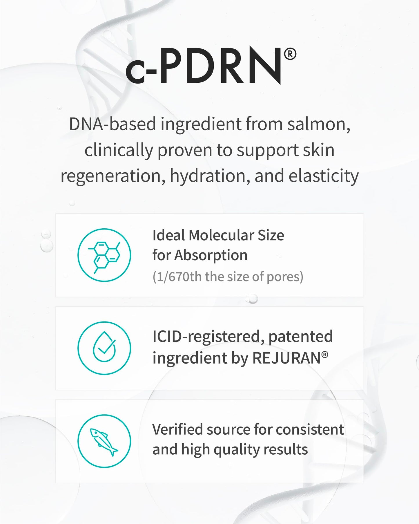 REJURAN® Turnover Ampoule c-PDRN® – Salmon DNA Face Serum for Skin Rejuvenation, Firming, Hydration & Youthful Glow, 1.01 fl oz
