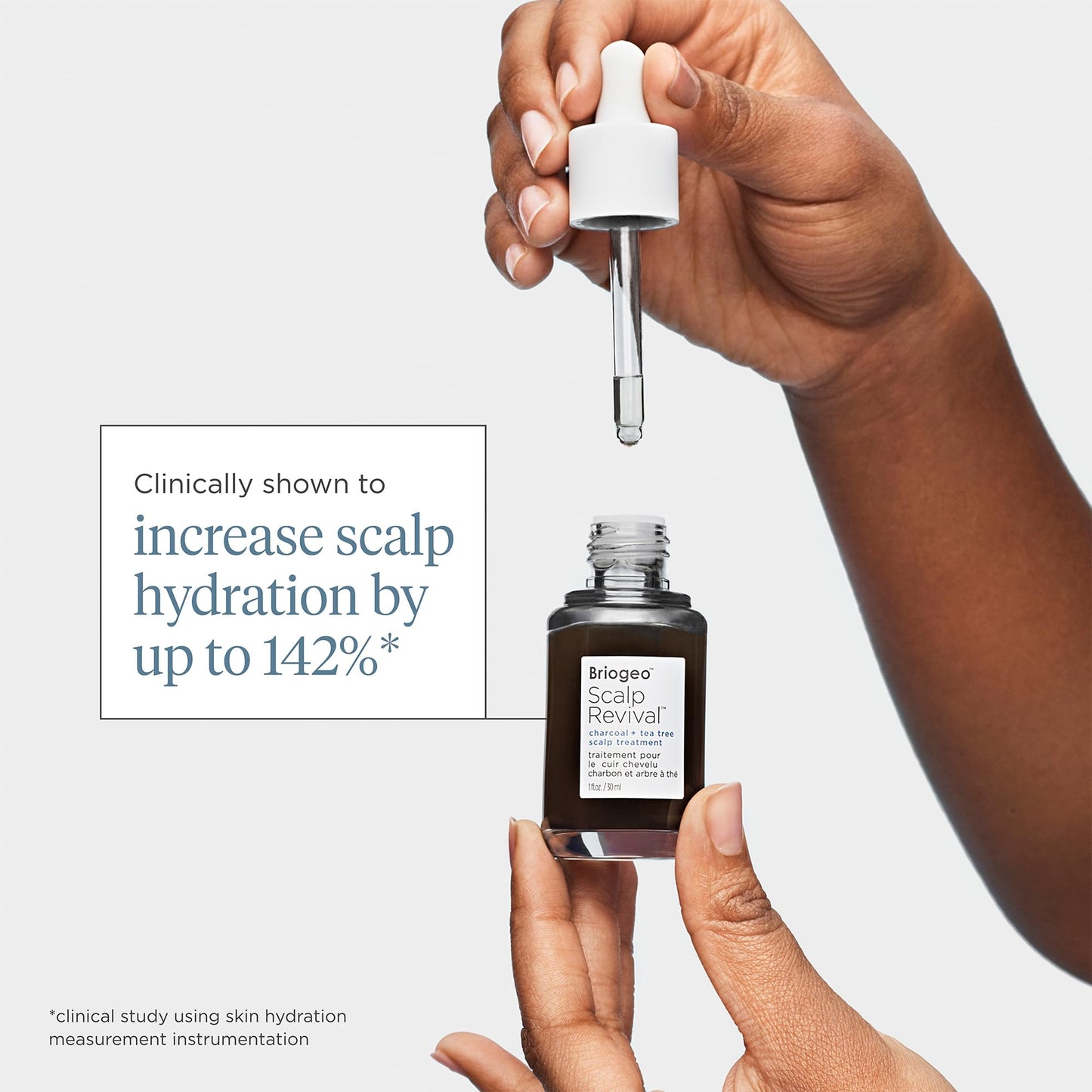 Briogeo Scalp Revival Charcoal + Tea Tree Scalp Treatment Serum – Soothes Dry, Itchy Scalp, Absorbs Oil, Clarifies Build-Up, Vegan, 1 fl oz