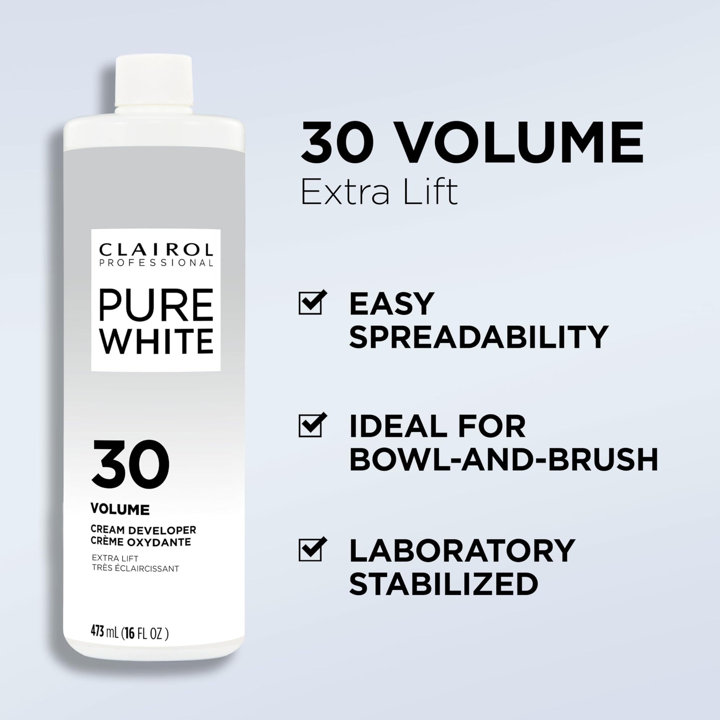 Clairol Professional Pure White 30 volume Crème Developer, 16 oz