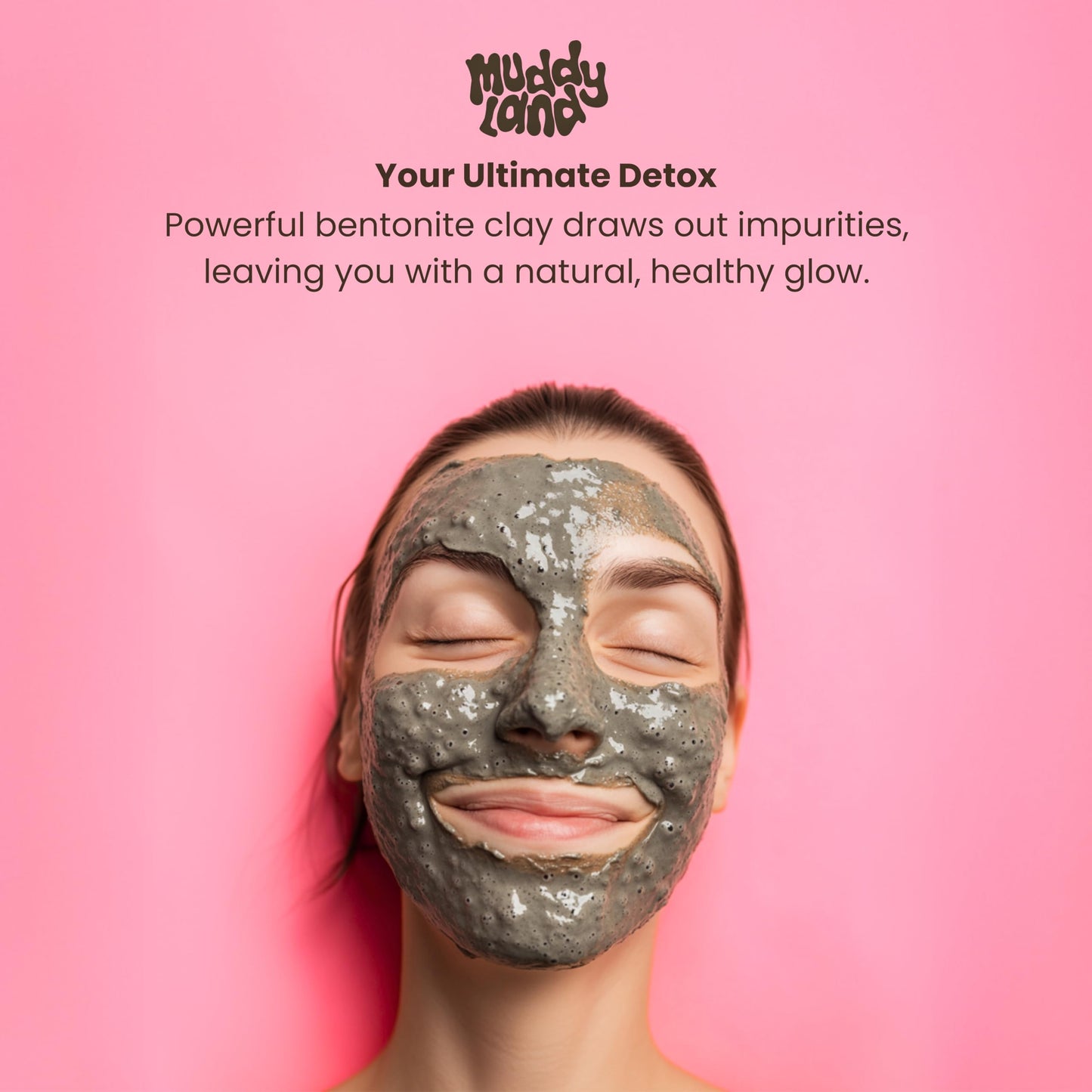 Muddyland Bentonite Clay Detox Bath & Full Body Mud Mask – Mineral-Rich Clay with Epsom Salt for Adults & Kids, Heavy Metal Detox Soak