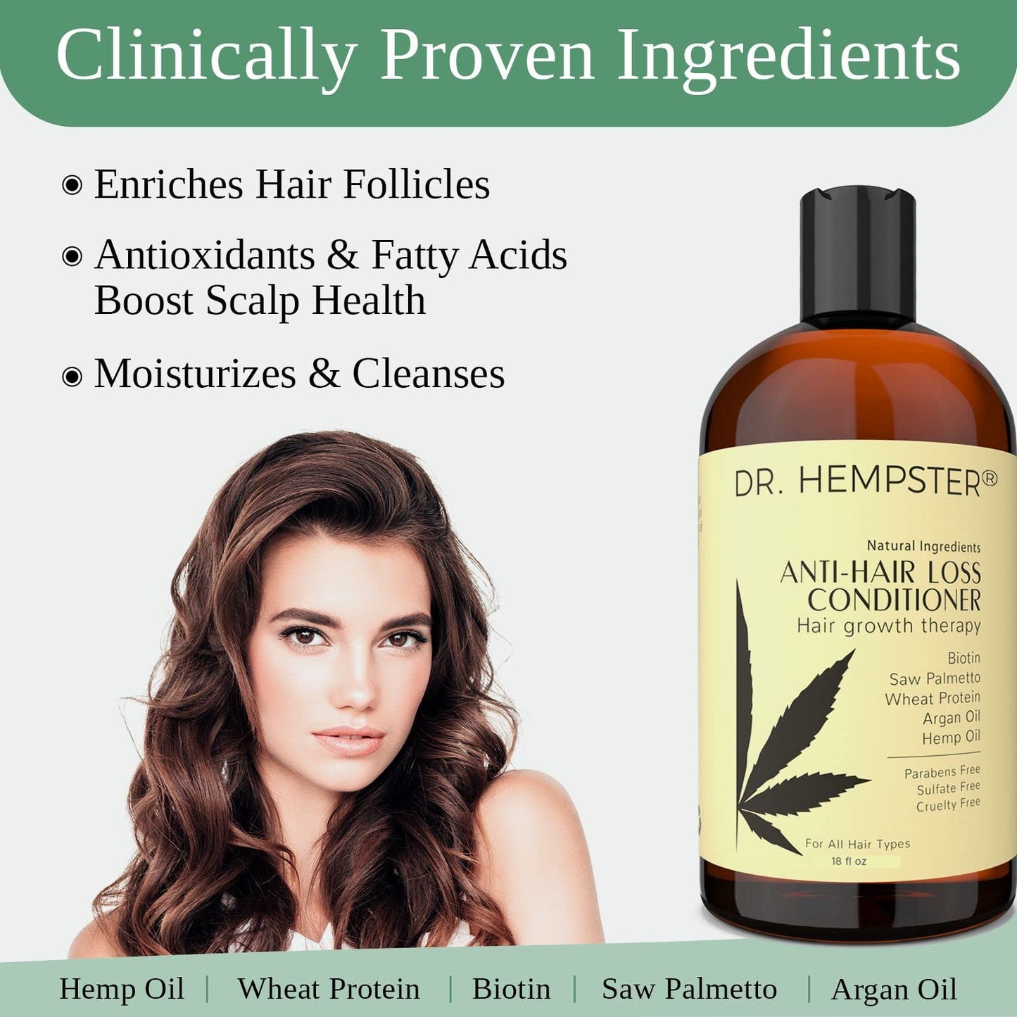 Biotin & Hemp Hair Growth Conditioner for Women & Men | Anti-Hair Loss, Thickening & Volumizing Formula | Natural, Organic, No Parabens or Sulfates