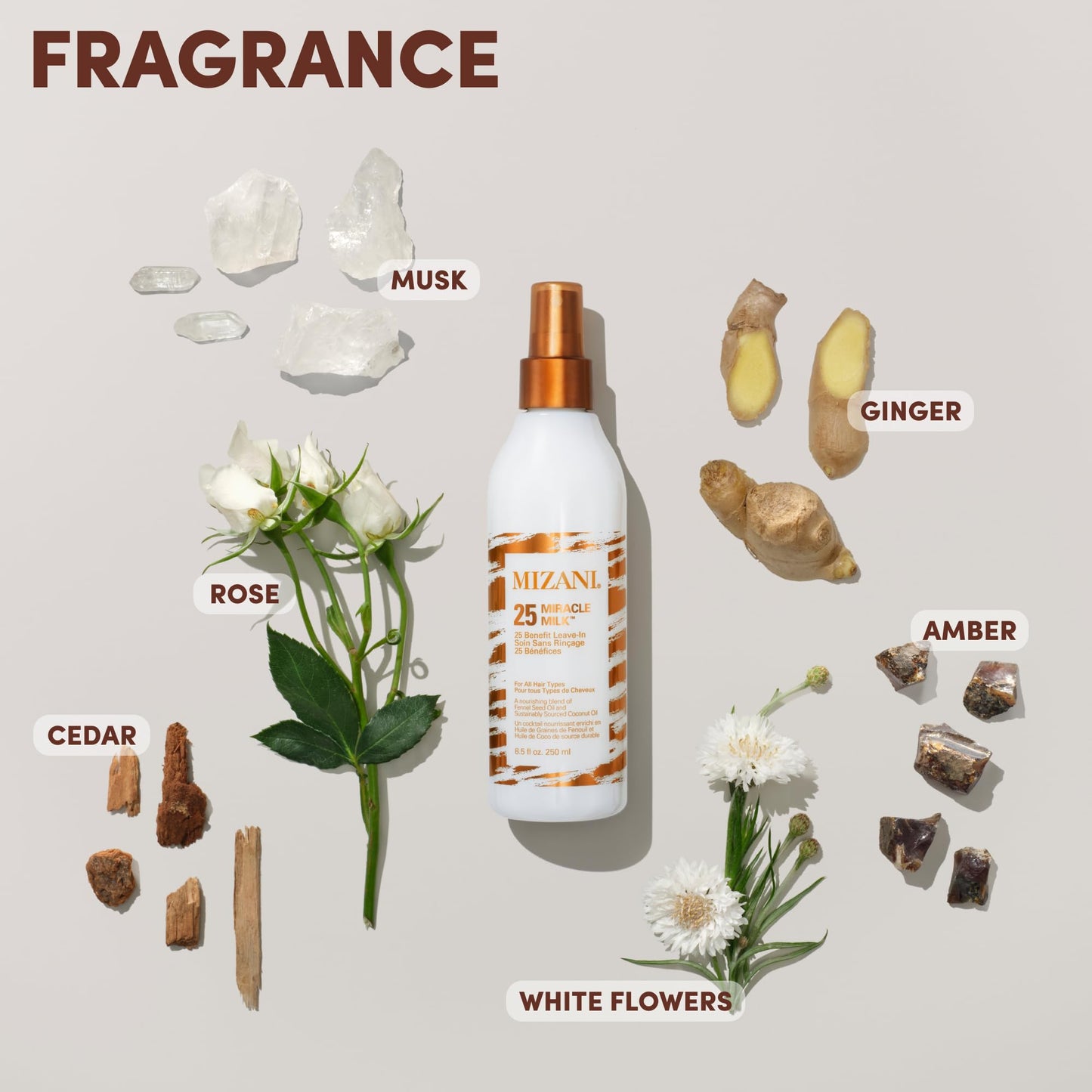 Mizani 25 Miracle Milk Leave-In Conditioner Spray – Anti-Frizz Detangler & Heat Protectant with Coconut Oil for Curly, Dry or Frizzy Hair, 8.6 Fl Oz