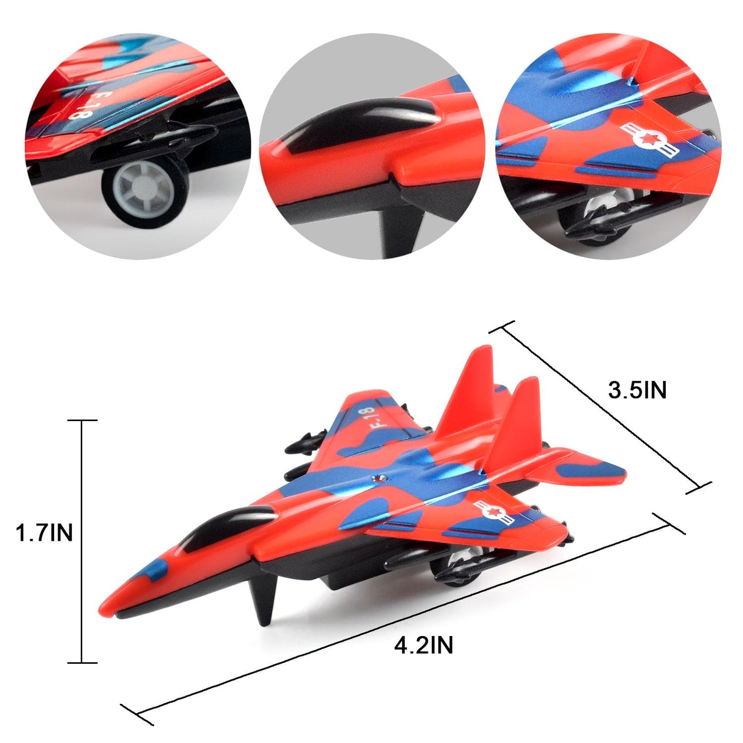 soi-meme 12 Pcs Pull Back Airplane Toys for Toddlers 1-3, Boys Plane Playset,FighterToys, Gifts for Toddler Kids 1+ Years Old, Kids Presents Toys