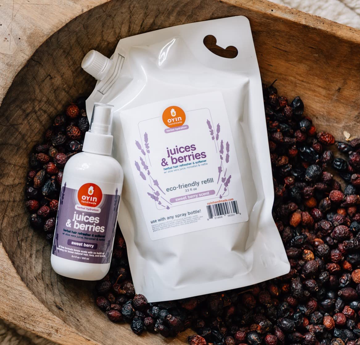 Oyin Handmade Juices & Berries Herbal Leave-In Hair Tonic, 250ml