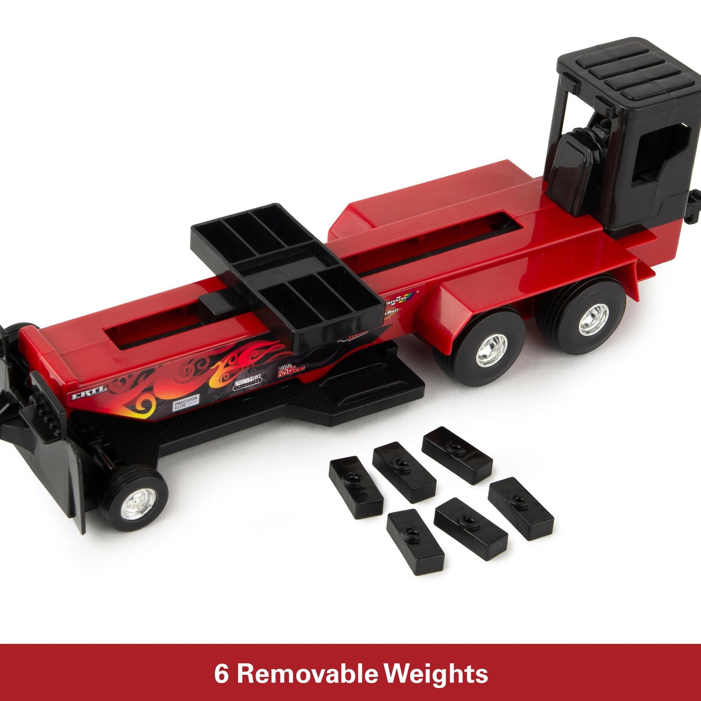 TOMY Case IH 1/32 Hot Shot Pullback Pulling Tractor with Sled 47550