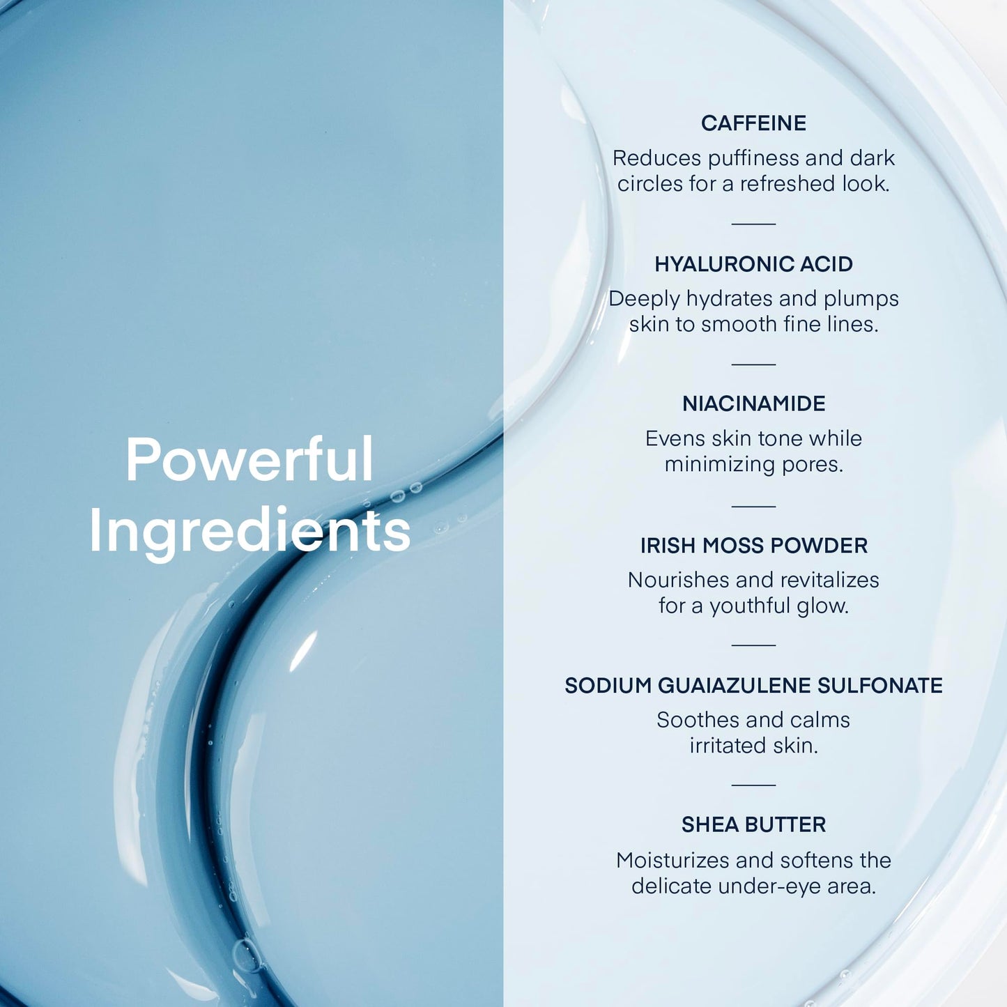 TEREZ & HONOR Korean Hydrogel Under Eye Patches - 60 Masks with Caffeine, Hyaluronic Acid & Niacinamide for Dark Circles, Puffiness & Wrinkles