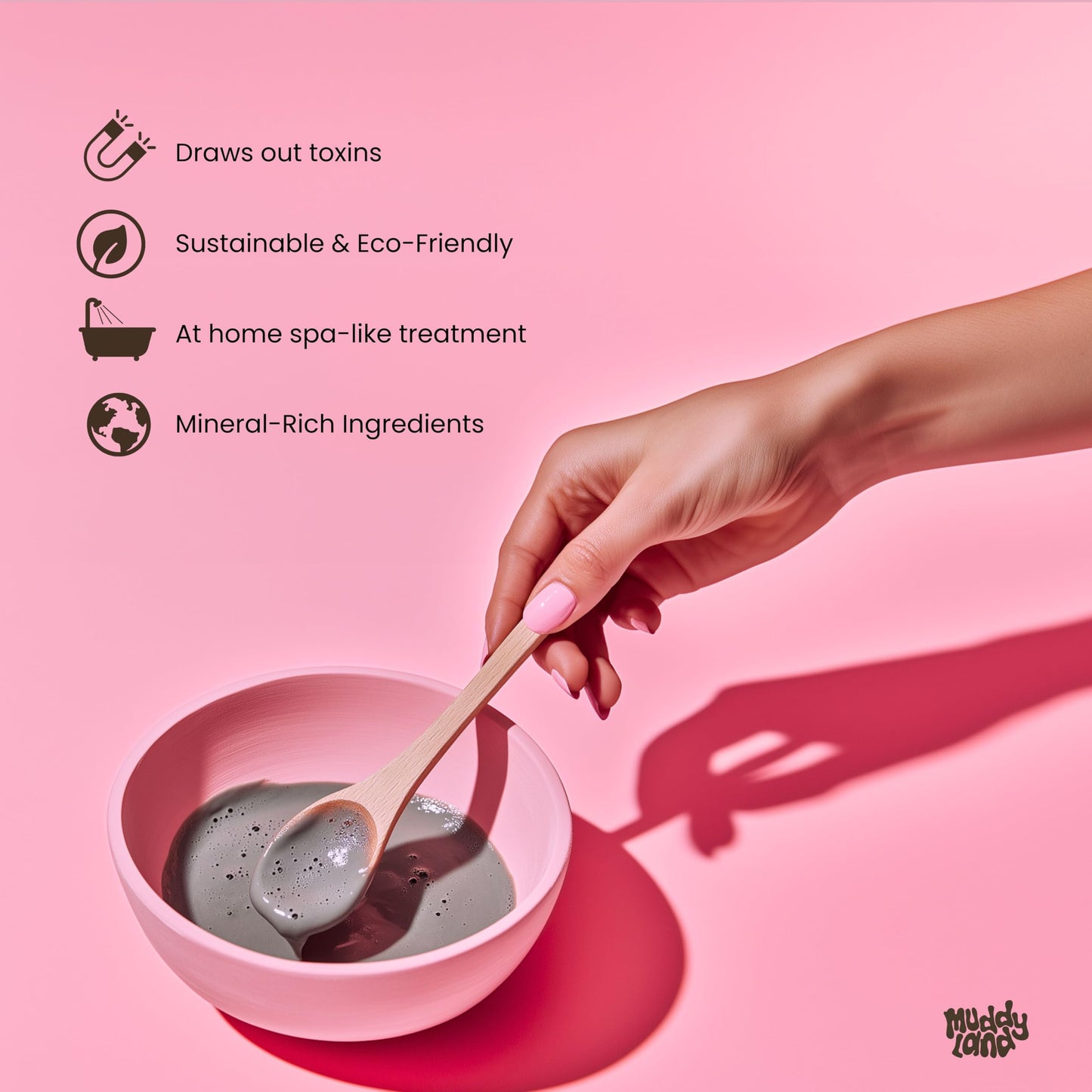 Muddyland Bentonite Clay Detox Bath & Full Body Mud Mask – Mineral-Rich Clay with Epsom Salt for Adults & Kids, Heavy Metal Detox Soak