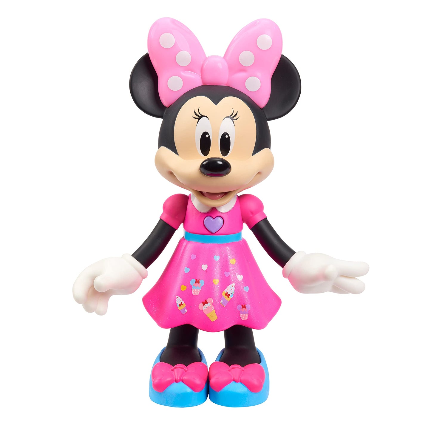 Disney Junior Minnie Mouse Sweets & Treats 10" Interactive Doll with Lights, Sounds & Accessories, Kids Toy Ages 3+, Amazon Exclusive