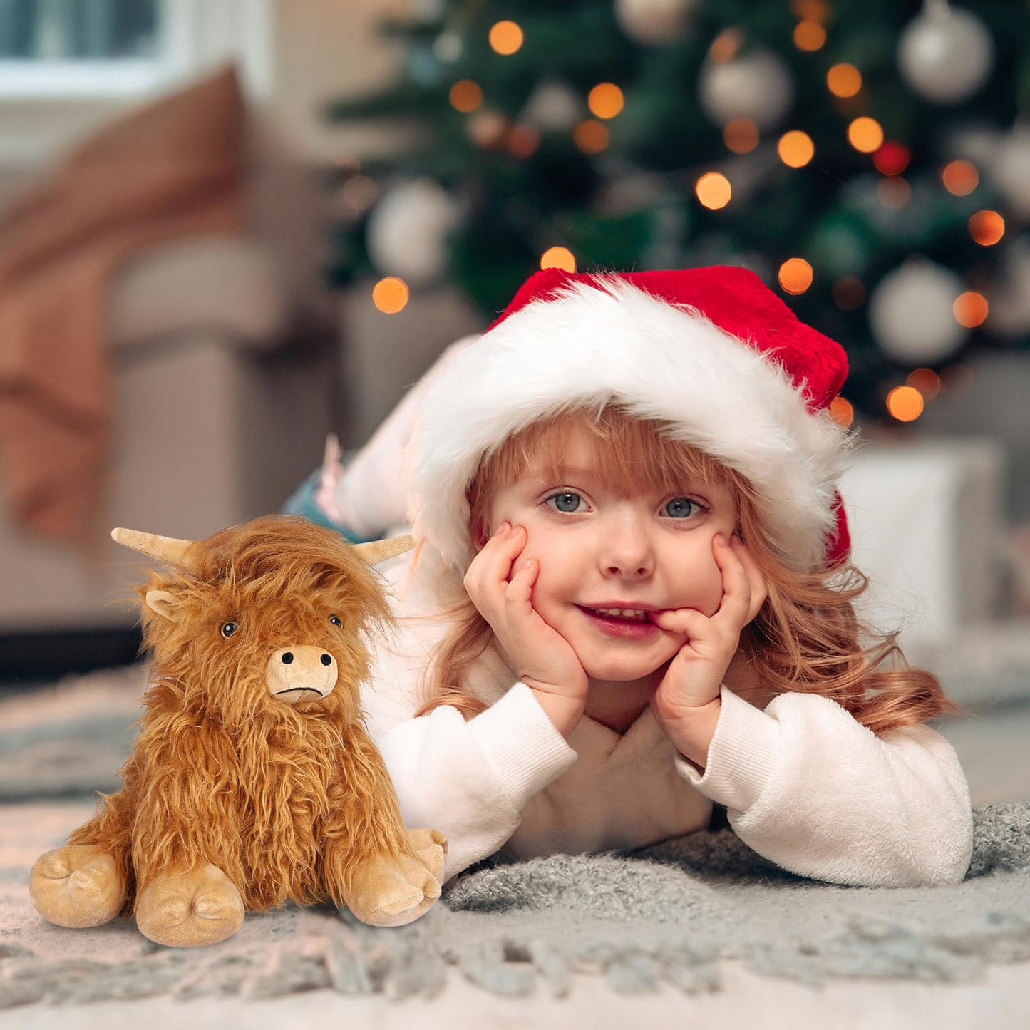 SuzziPals Highland Cow Plushie – Microwavable & Freezable, Lavender Scented Heating Pad for Stress Relief, Relaxation & Gifts