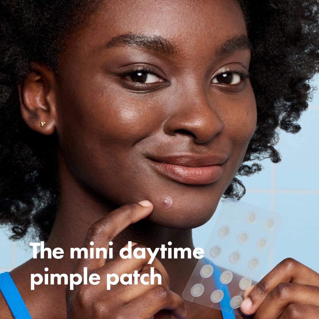Mighty Patch Mini Invisible+ X-Small Hydrocolloid Acne Pimple Patches, Covers Zits & Blemishes, Blends Into Skin, 30 Count (10mm)