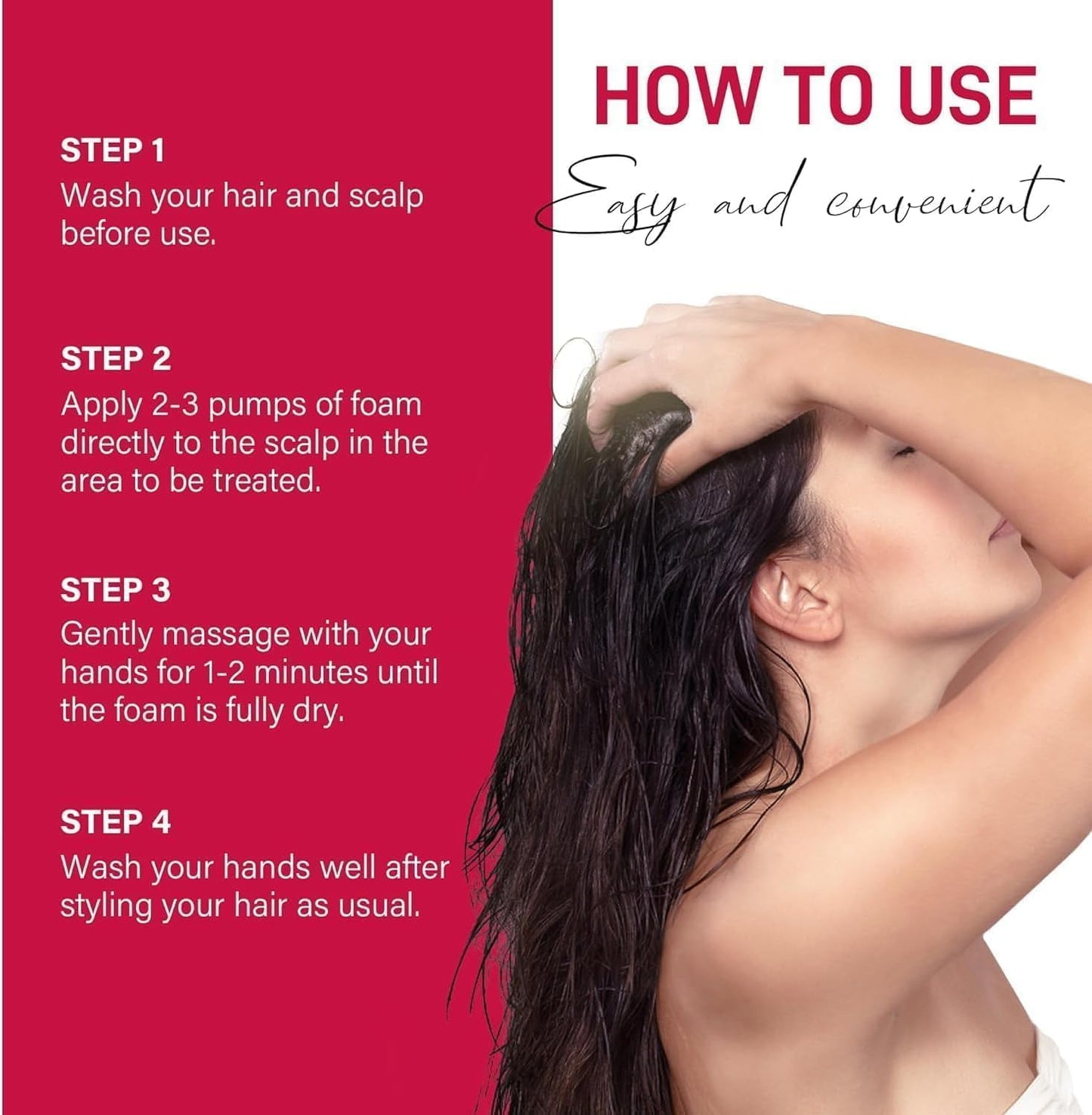 Yzmoffer 5% Minoxidil Foam for Women – Hair Regrowth Treatment to Reduce Thinning & Hair Loss, Nourish Scalp for Thicker, Fuller Hair, 2 x 60g