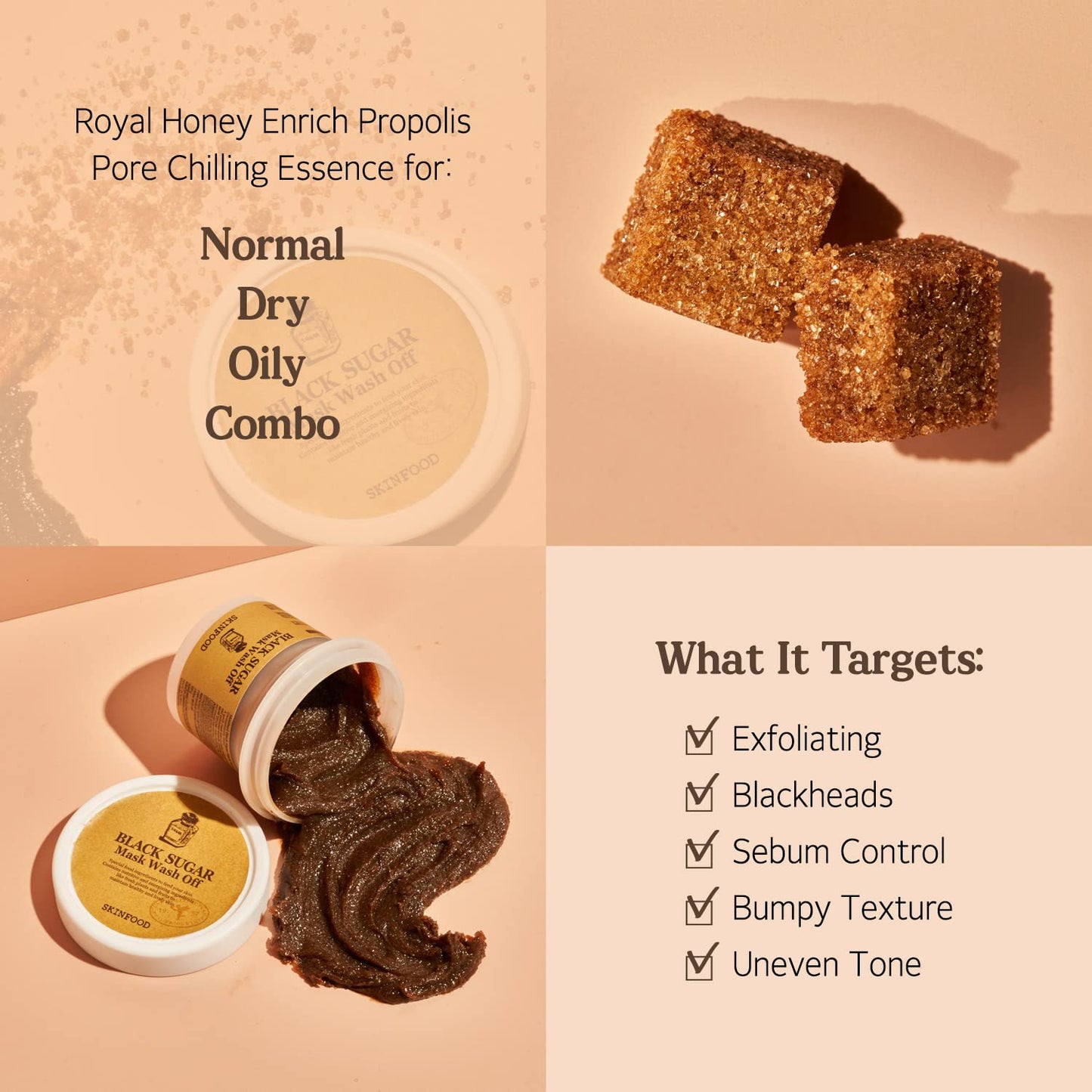 Skinfood Black Sugar Mask Wash Off Exfoliator, 3.53 Ounce