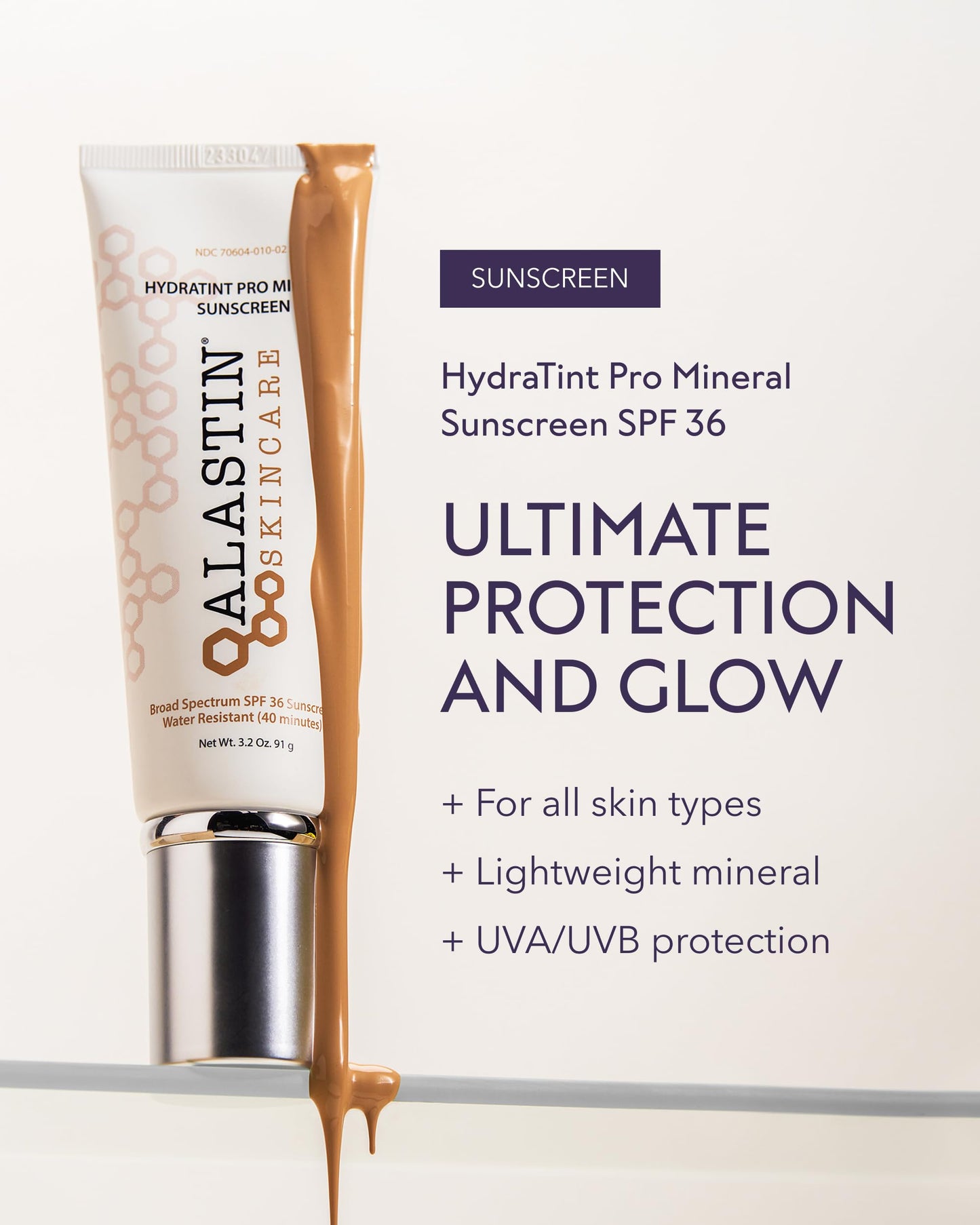 ALASTIN HydraTint Pro Mineral Sunscreen SPF 36 – 2-in-1 Tinted Moisturizer for Face & Neck, Fragrance-Free, Water-Resistant, 3.2 oz
