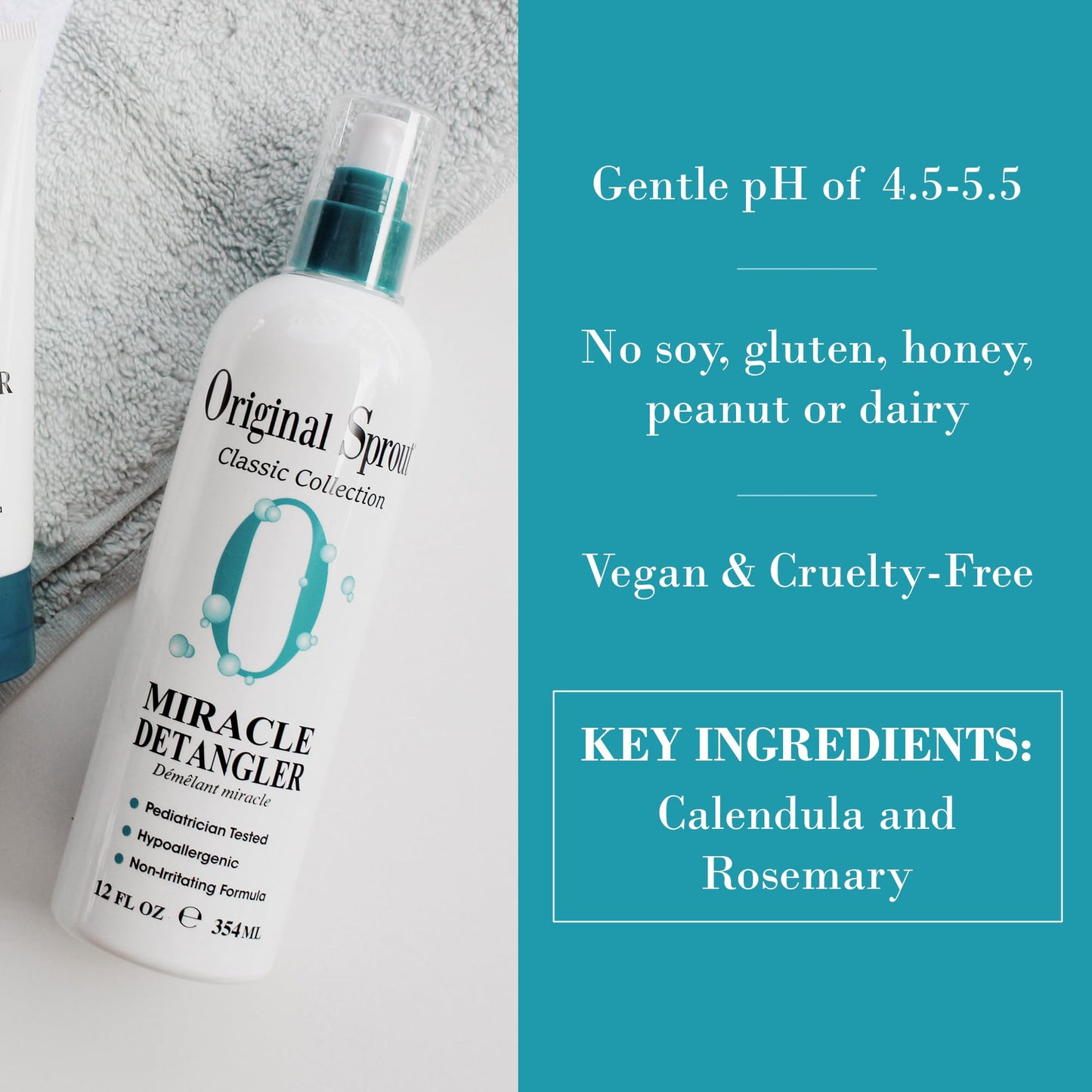 Original Sprout Miracle Detangler, Leave-In Conditioner Treatment for All Hair Types, 4 oz. Bottle