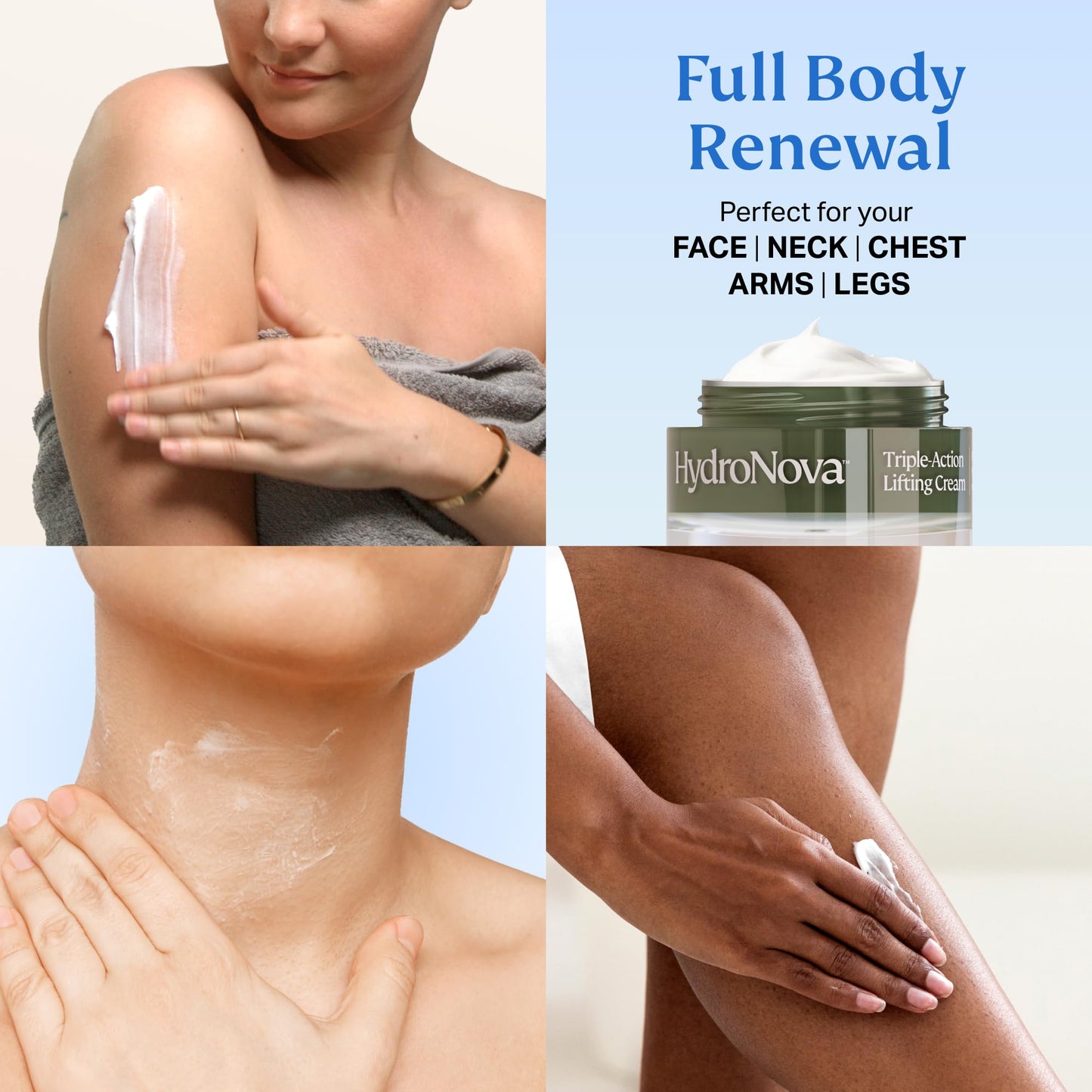 HYDRONOVA Anti-Aging Face & Neck Cream with Retinol – Skin-Firming, Wrinkle-Reducing PM Moisturizer for Women, Face & Décolleté