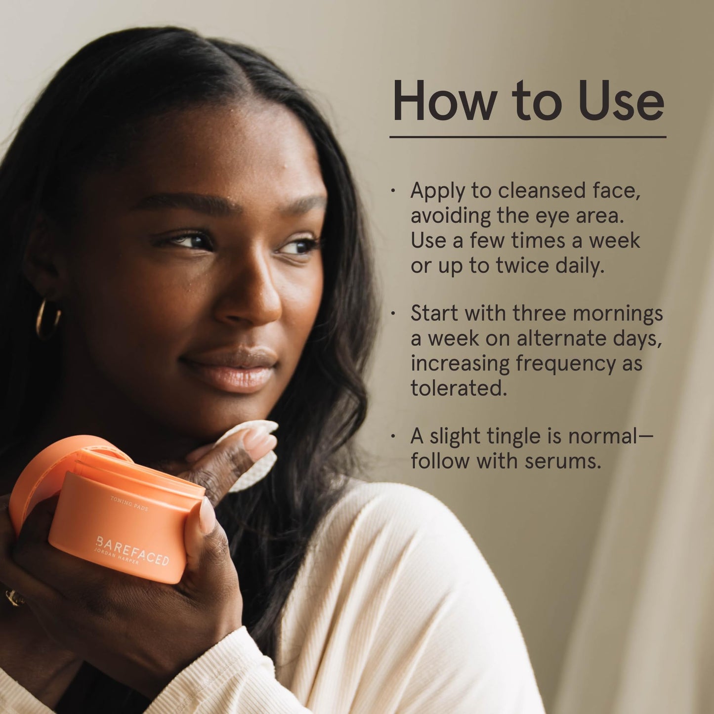 Barefaced Toning Pads 60ct – Exfoliating Face Pads with 2% Glycolic & Salicylic Acid to Brighten, Cleanse, Clear Pores & Reduce Fine Lines