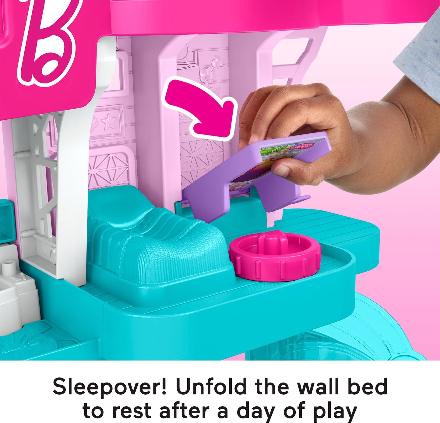 Fisher-Price Little People Toddler Toy Barbie Beach House Playset, Figures and Accessories for Preschool Pretend Play Kids Ages 18+ Months