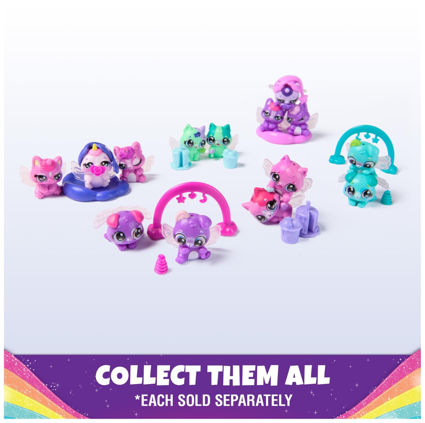 Hatchimals Alive, Rainbow Splash Fizzy Color Surprise Toy, Hatch Twins or Triplets from Color Reveal Egg (Style May Vary), Kids Toys for Girls & Boys