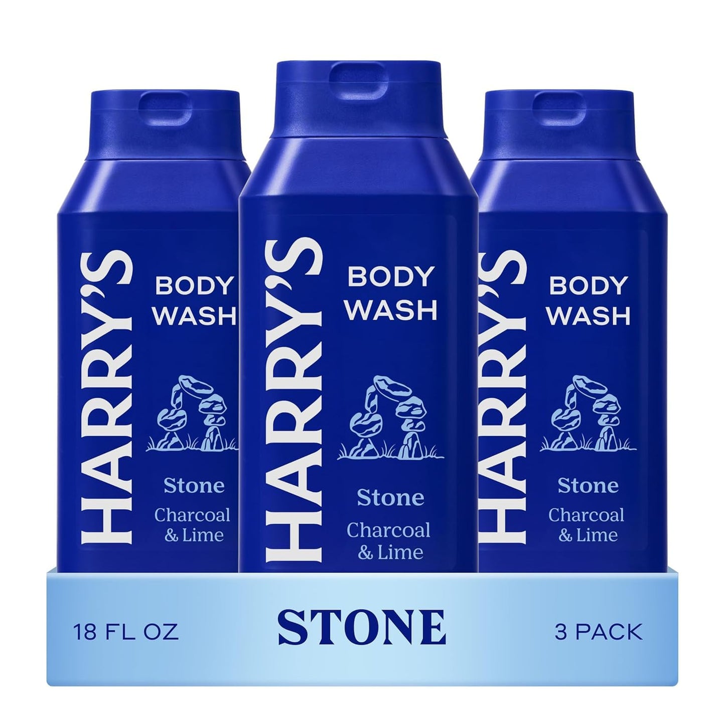 Harry's Men's Body Wash - Stone - (3 Pack) 18 fl oz - Shower Gel for Men - No Parabens, Sulfates, or Dyes