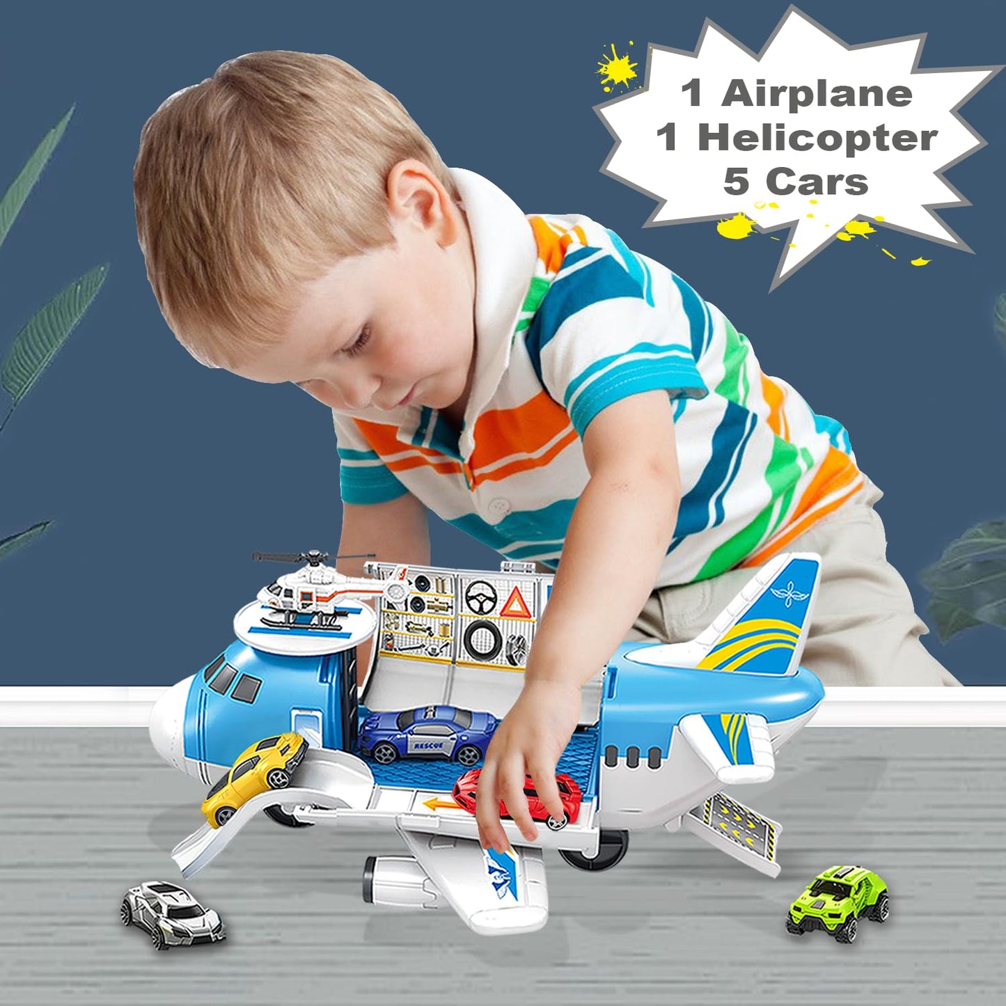 Airplane Toy for Toddlers & Kids, Ages 2-7 – Fun Plane Toy for Boys & Girls, Birthday Gift, Airplane Toys for 3-5 Year Olds