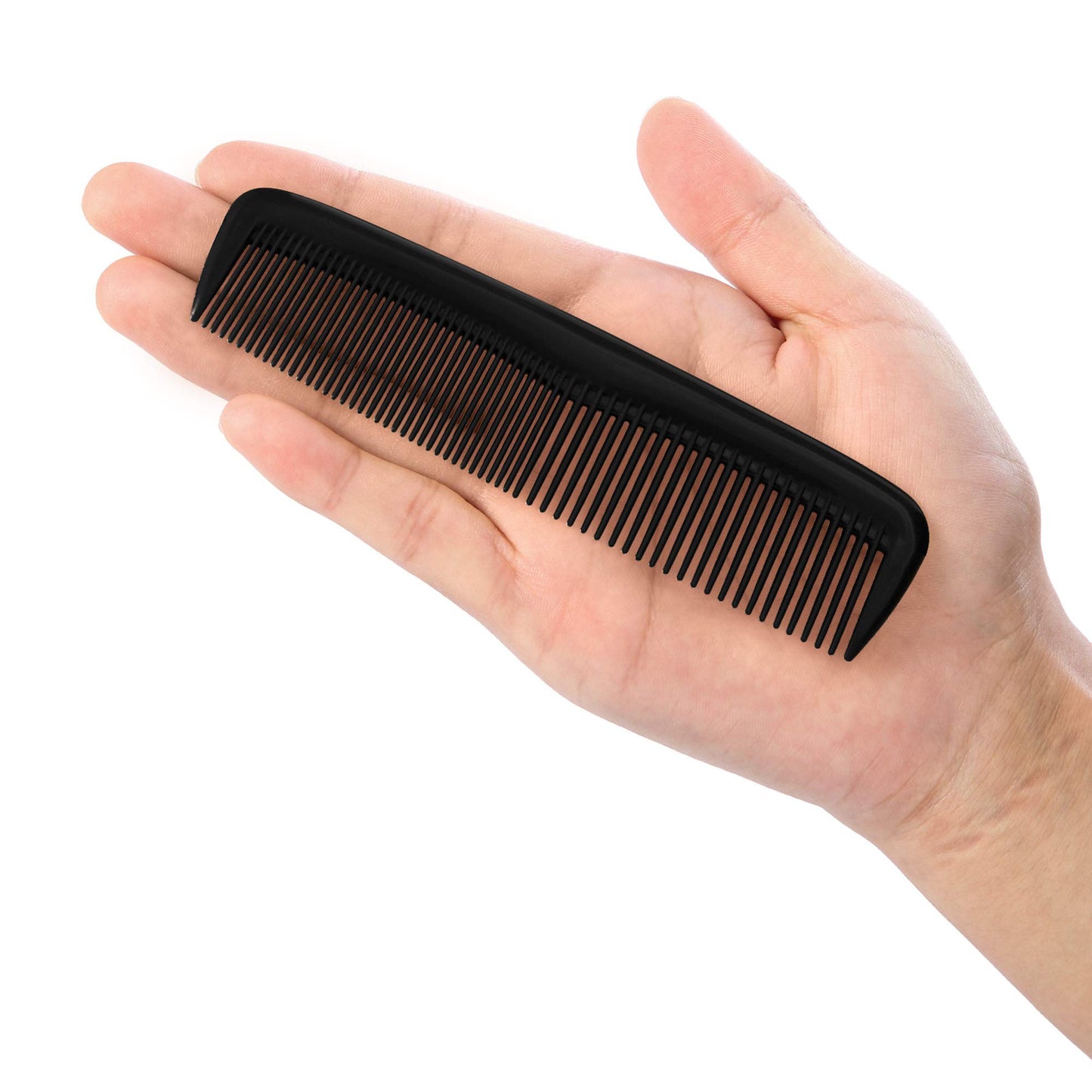 Leinuosen 12 Pieces Hair Combs Set Pocket Plastic Fine Tooth Dressing Comb for Women and Men, Peines Para Cabello(Black)