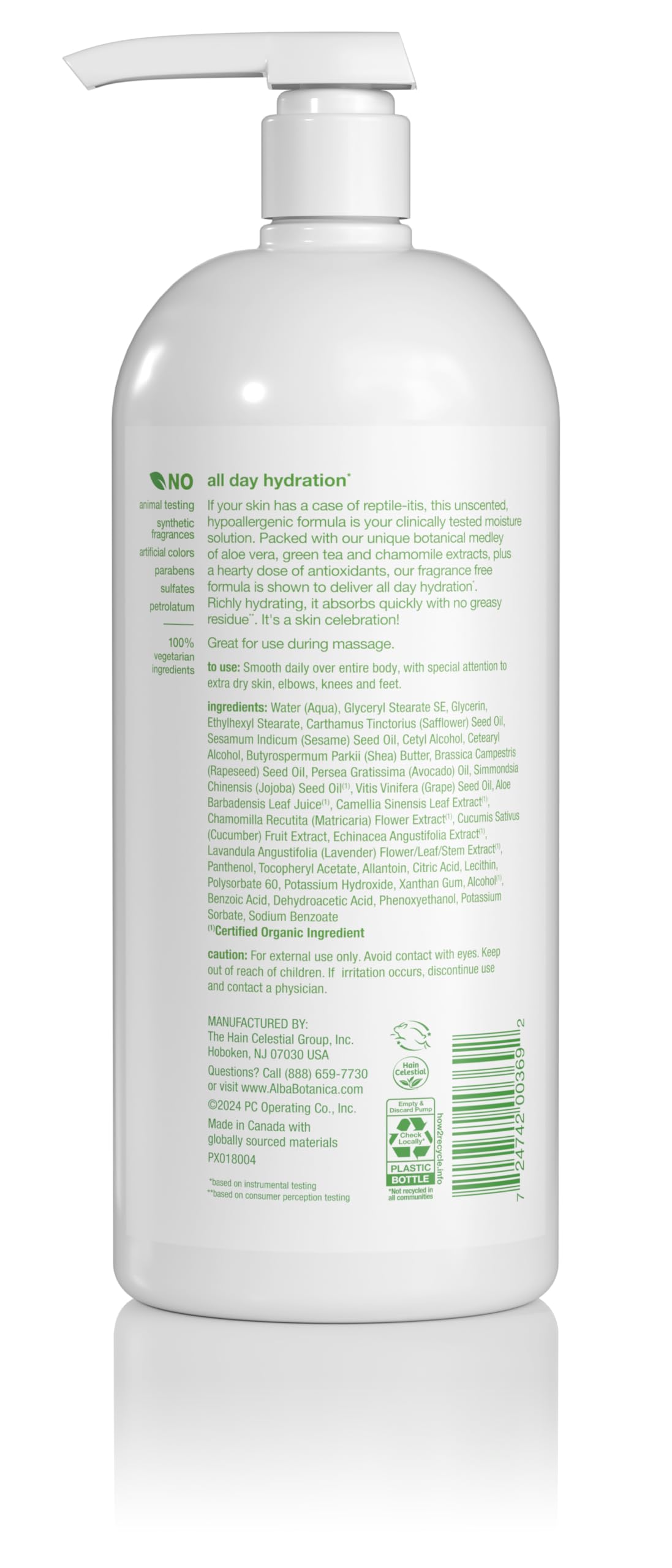 Alba Botanica Daily Moisturizing Lotion, Sensitive Skin, Fragrance Free, 32 Oz (Packaging May Vary)