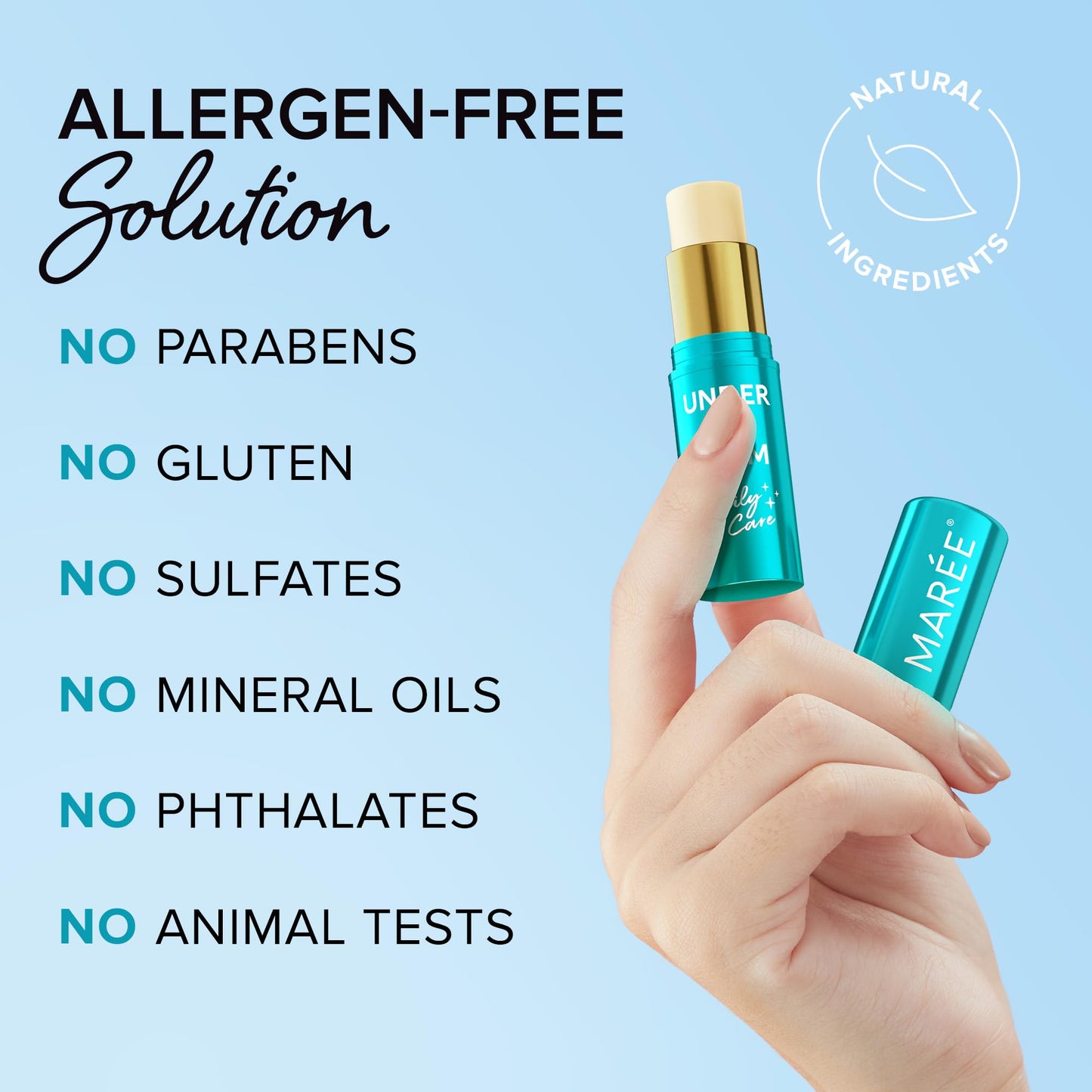 MAREE Under Eye Balm Stick with Retinol & Ceramides – Dark Circle & Wrinkle Treatment, Hydrating Brightener for Eyes