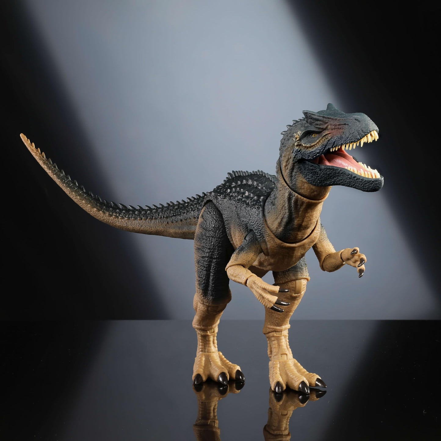 Mattel Jurassic World Hammond Collection Allosaurus Dinosaur Action Figure, Premium Movie Design, Glass Eyes & Wired Tail, 19 Points of Articulation