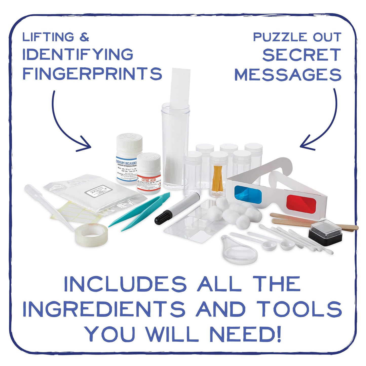 MindWare Science Academy Detective Lab Kit for Kids Ages 8-12 – Forensic Science & Crime Scene Investigation Kit with 7 Hands-On Activities