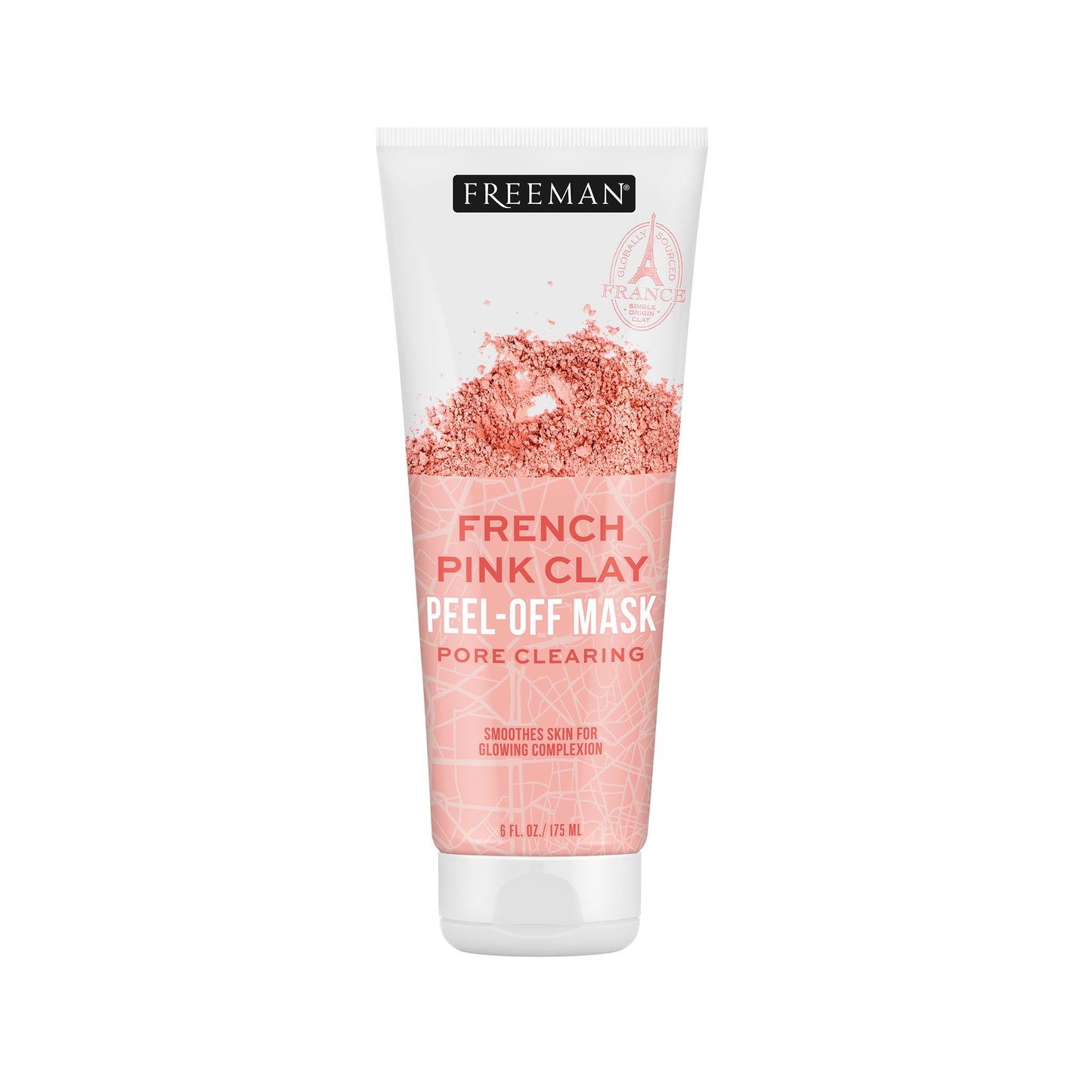 Freeman Exotic Blends Pore Clearing French Pink Clay Peel Off Facial Mask, 6 fl.oz./175 mL Tube