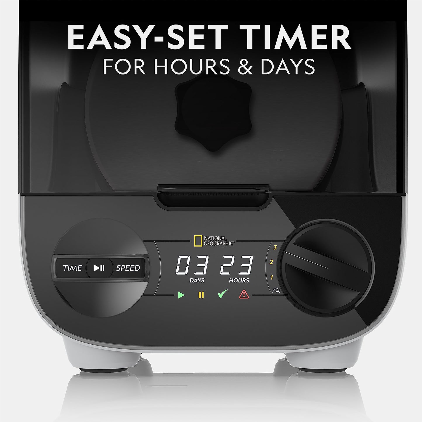 National Geographic Platinum Series Rock Polisher Kit - Ultra Quiet 2 lb Barrel Tumbler with Rocks, Grit & GemFoam for Kids & Adults