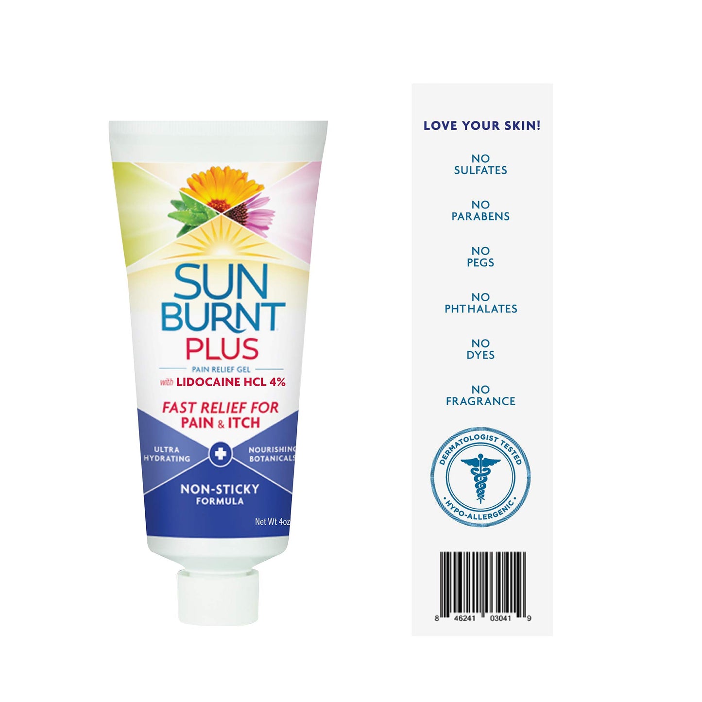 Sunburnt Plus After-Sun Gel with Lidocaine, 4 Ounce