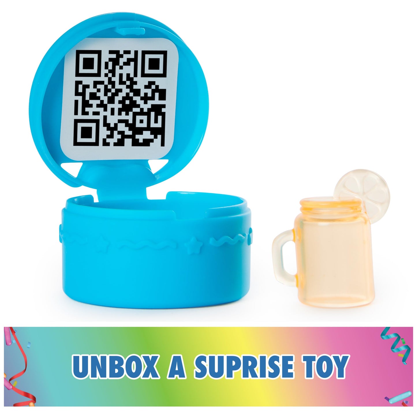 Gabby’s Dollhouse, Cakey’s Fruit Smoothie Balcony Playset, 8-Pcs with Toy Figures, Dollhouse Accessories & Sensory Play, Kids Toys for Girls & Boys 3+